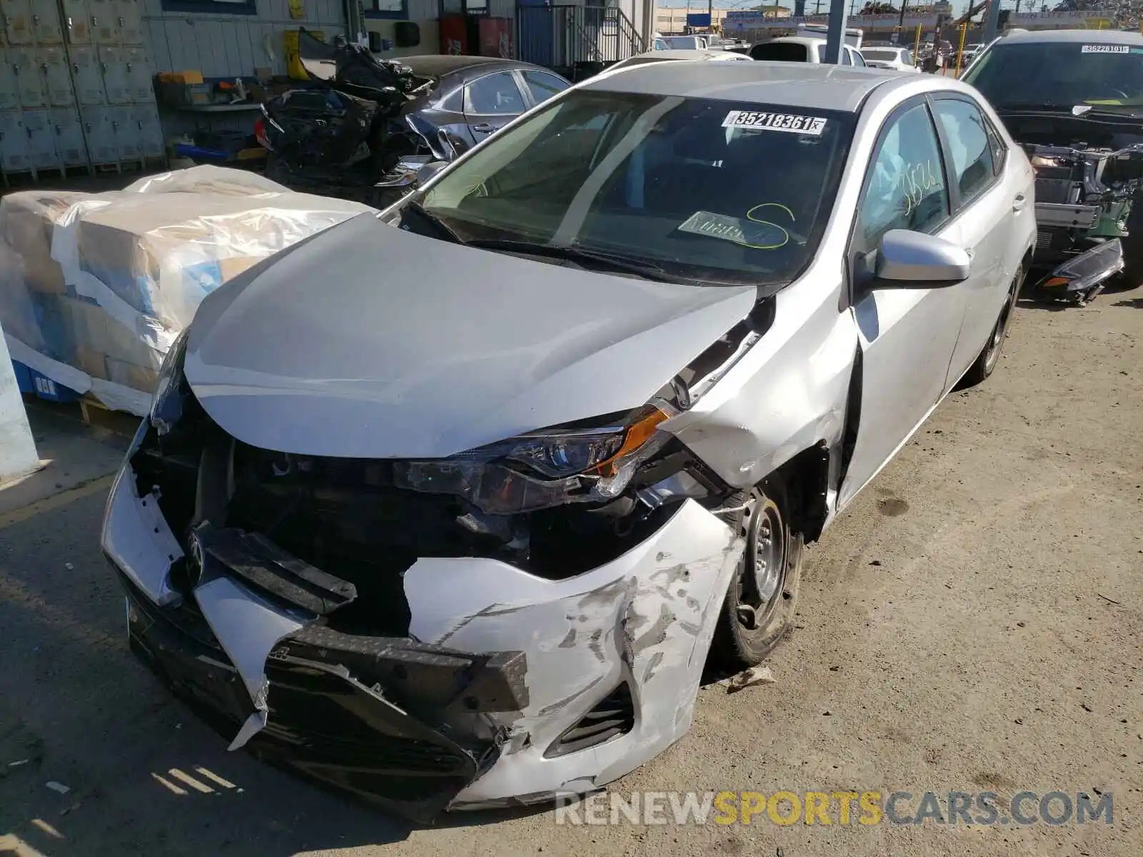 2 Photograph of a damaged car 2T1BURHE8KC230248 TOYOTA COROLLA 2019