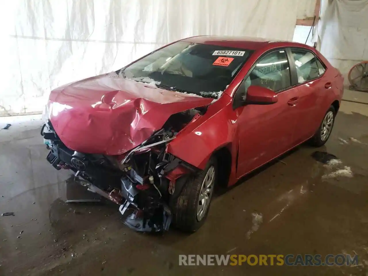 2 Photograph of a damaged car 2T1BURHE8KC233702 TOYOTA COROLLA 2019