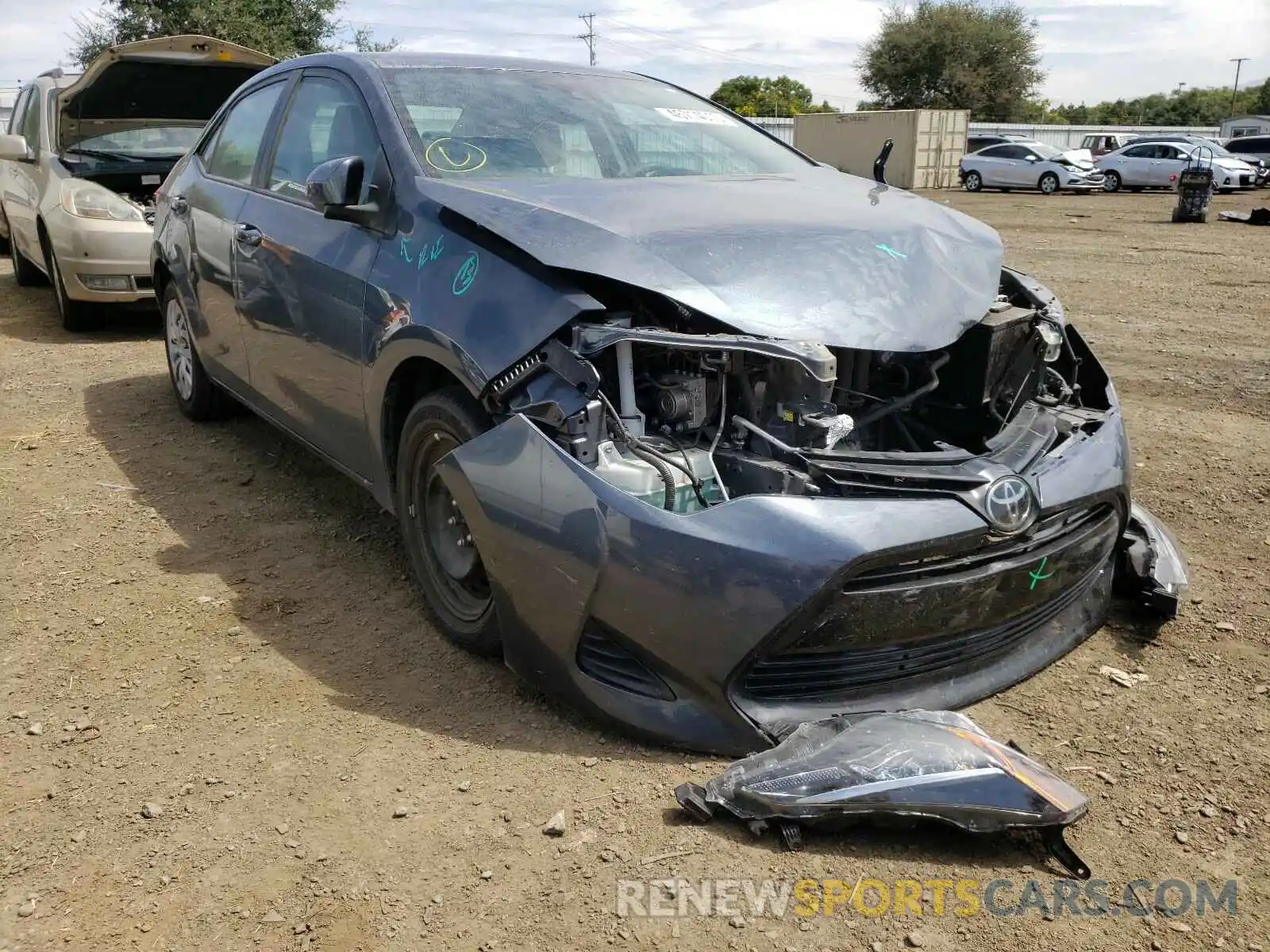 1 Photograph of a damaged car 2T1BURHE8KC233893 TOYOTA COROLLA 2019