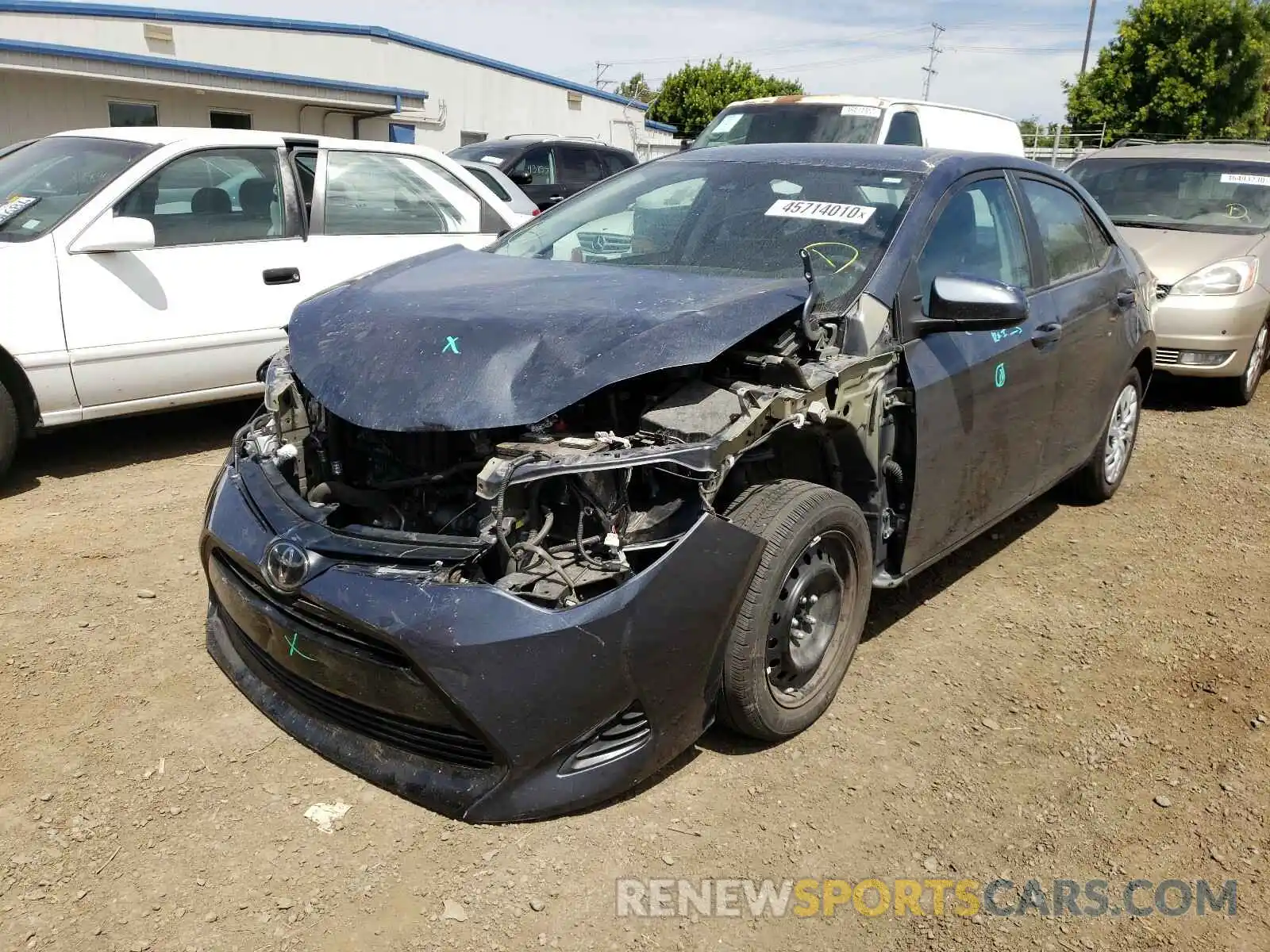 2 Photograph of a damaged car 2T1BURHE8KC233893 TOYOTA COROLLA 2019