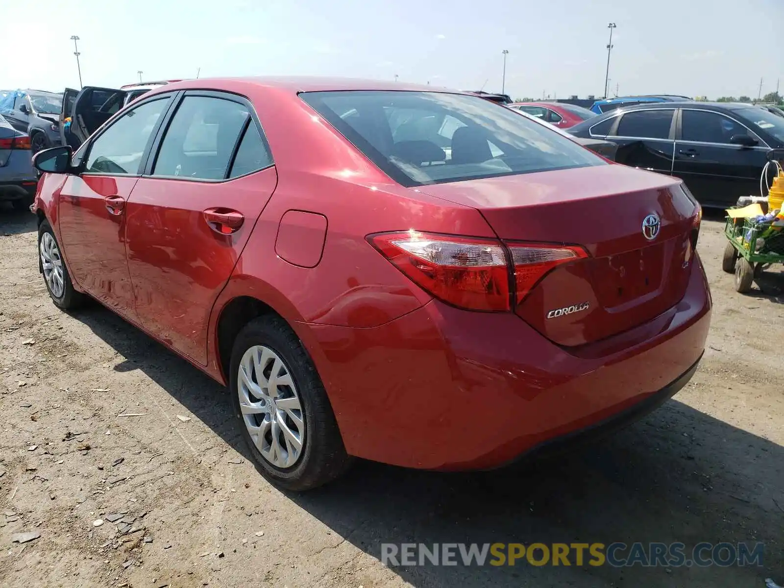 3 Photograph of a damaged car 2T1BURHE8KC234185 TOYOTA COROLLA 2019