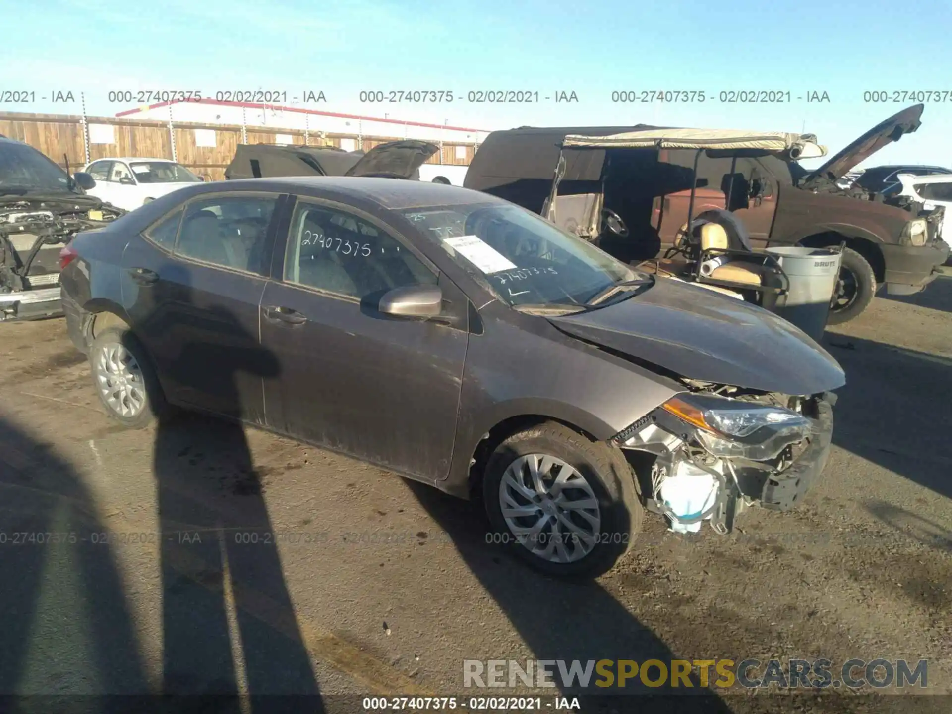 1 Photograph of a damaged car 2T1BURHE8KC236549 TOYOTA COROLLA 2019