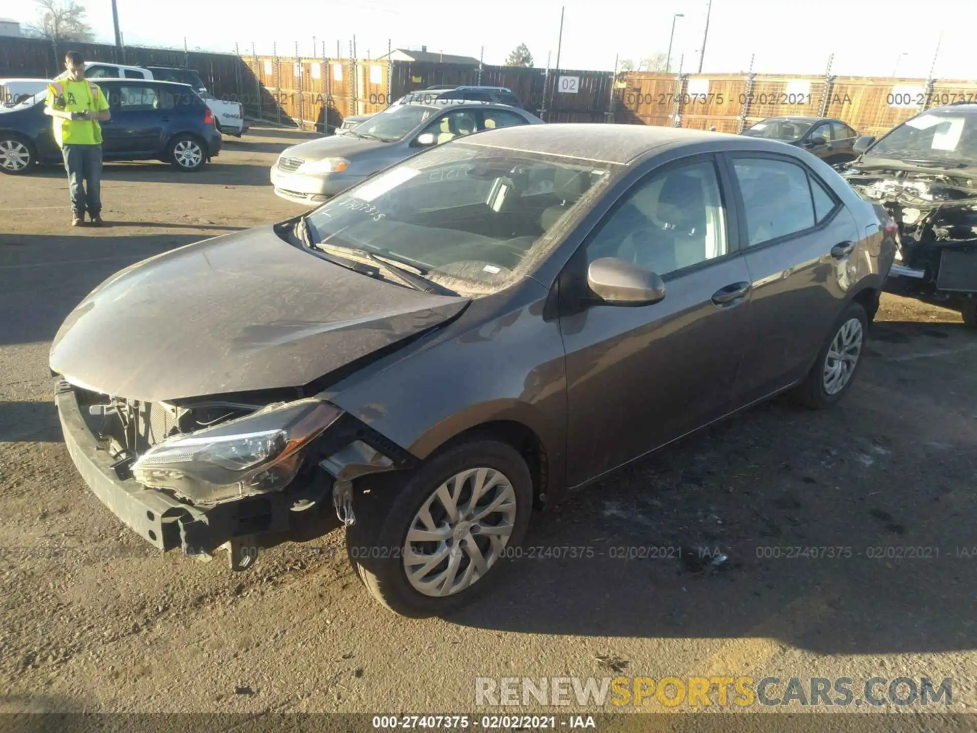 2 Photograph of a damaged car 2T1BURHE8KC236549 TOYOTA COROLLA 2019