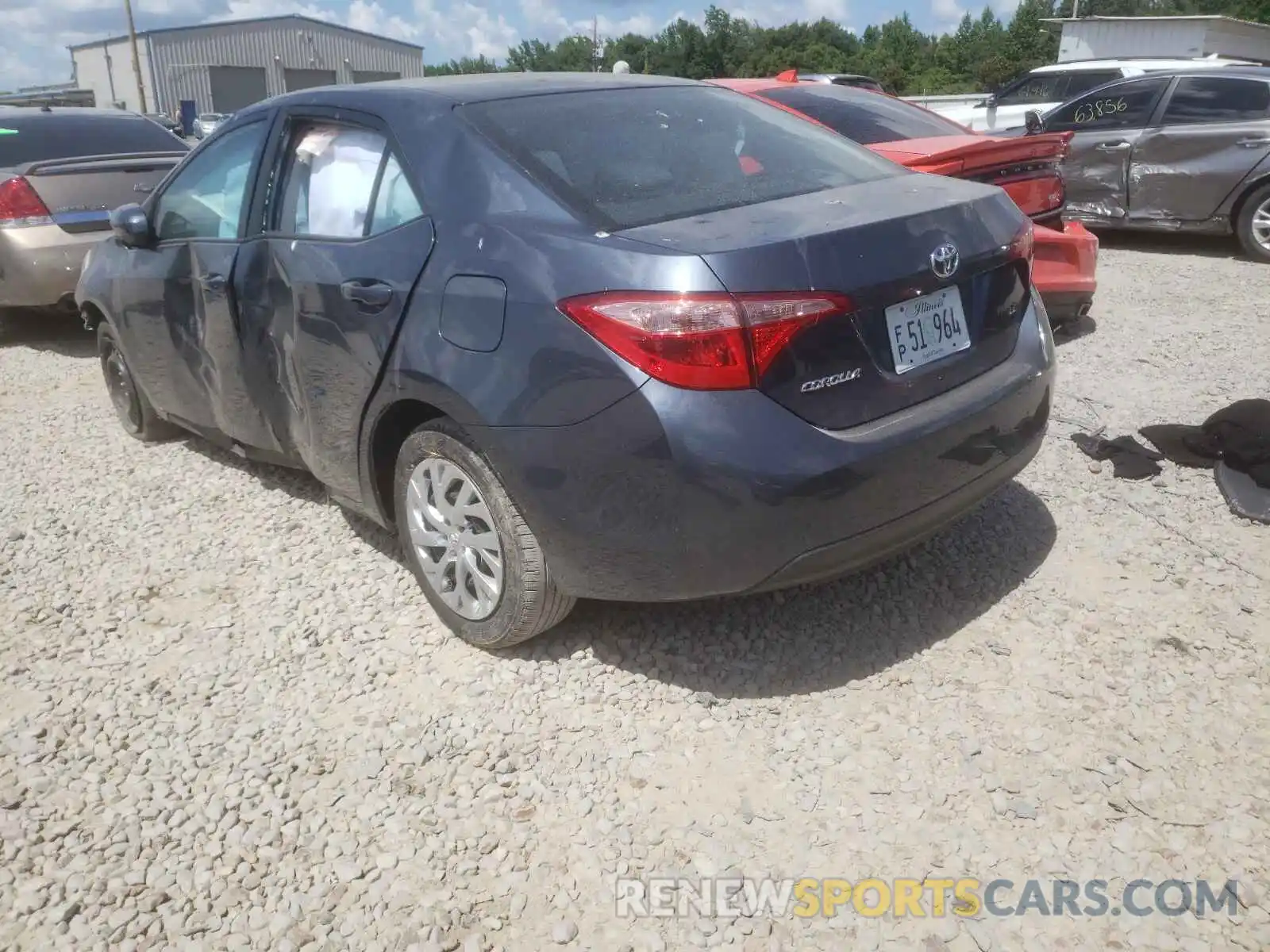 3 Photograph of a damaged car 2T1BURHE8KC236910 TOYOTA COROLLA 2019