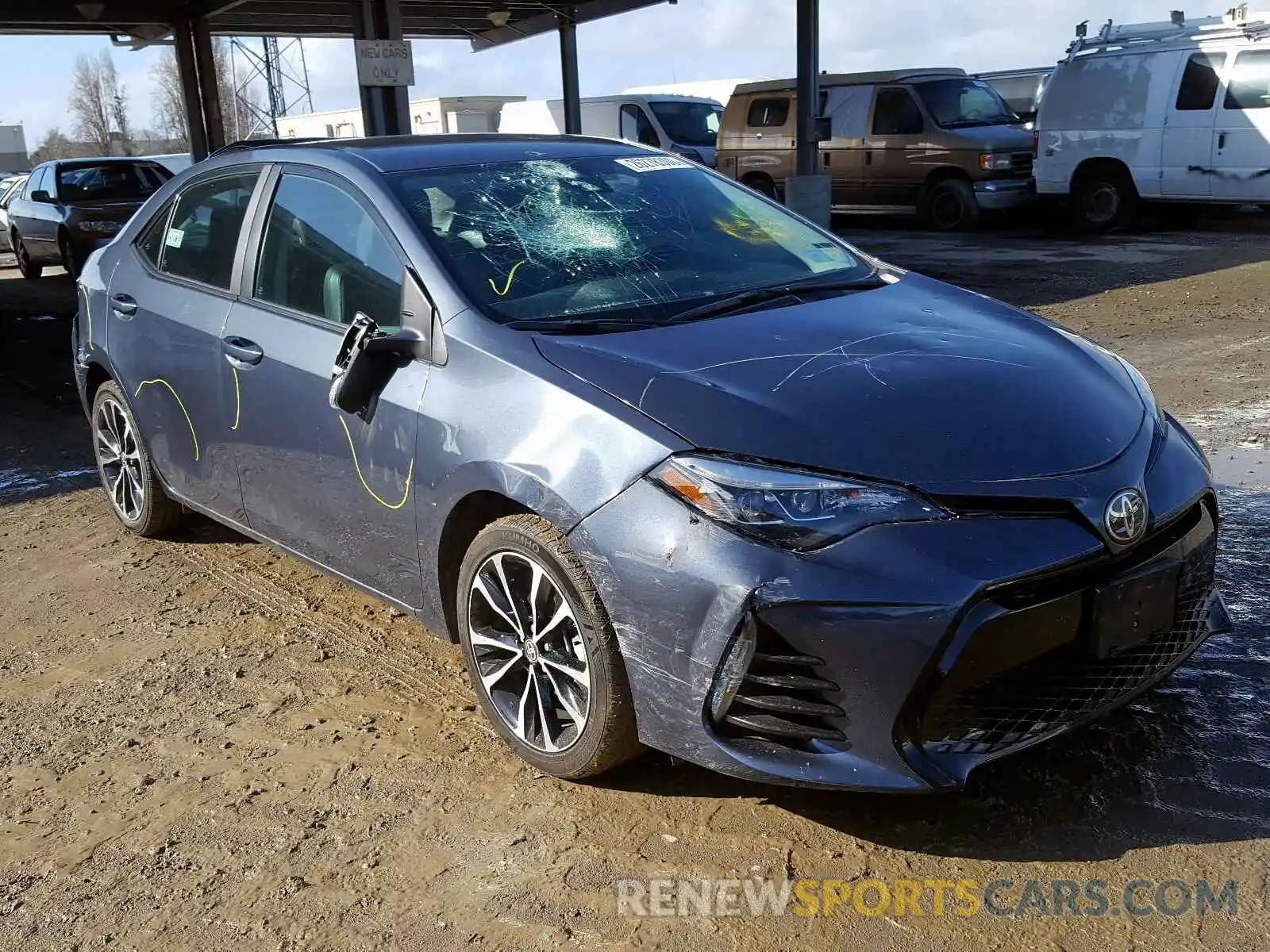 1 Photograph of a damaged car 2T1BURHE8KC239564 TOYOTA COROLLA 2019