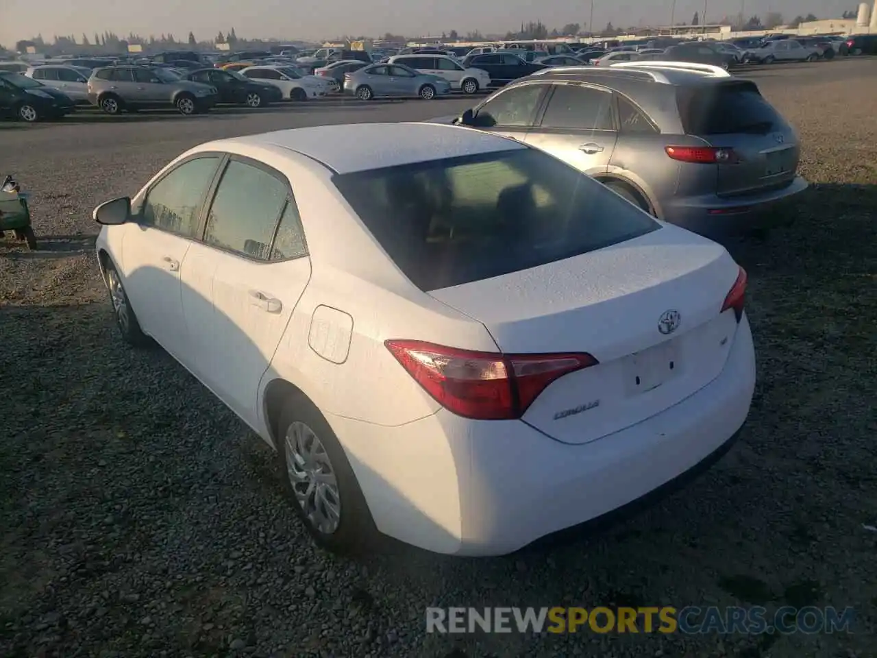 3 Photograph of a damaged car 2T1BURHE8KC240116 TOYOTA COROLLA 2019