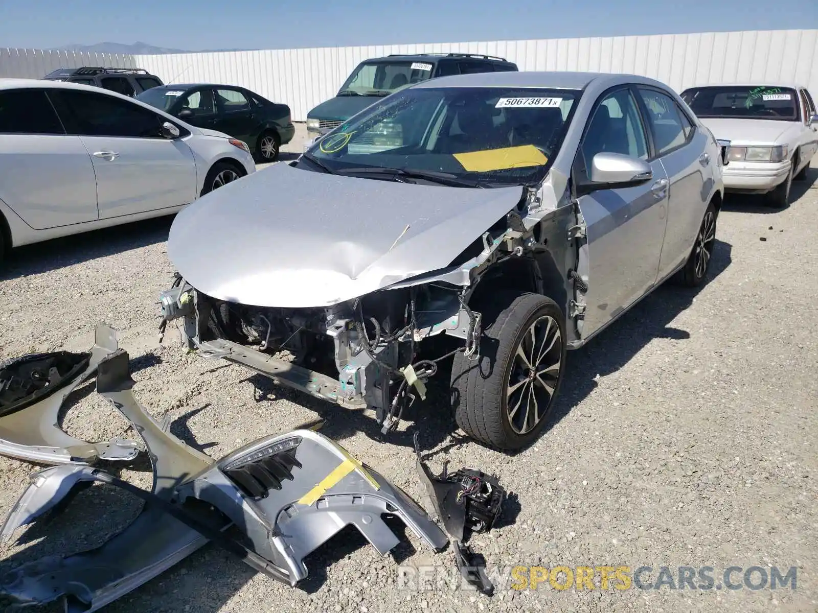 2 Photograph of a damaged car 2T1BURHE8KC240472 TOYOTA COROLLA 2019