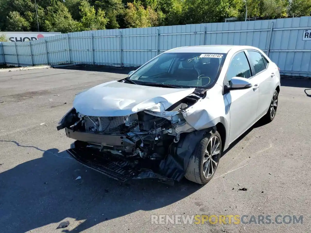 2 Photograph of a damaged car 2T1BURHE8KC243582 TOYOTA COROLLA 2019