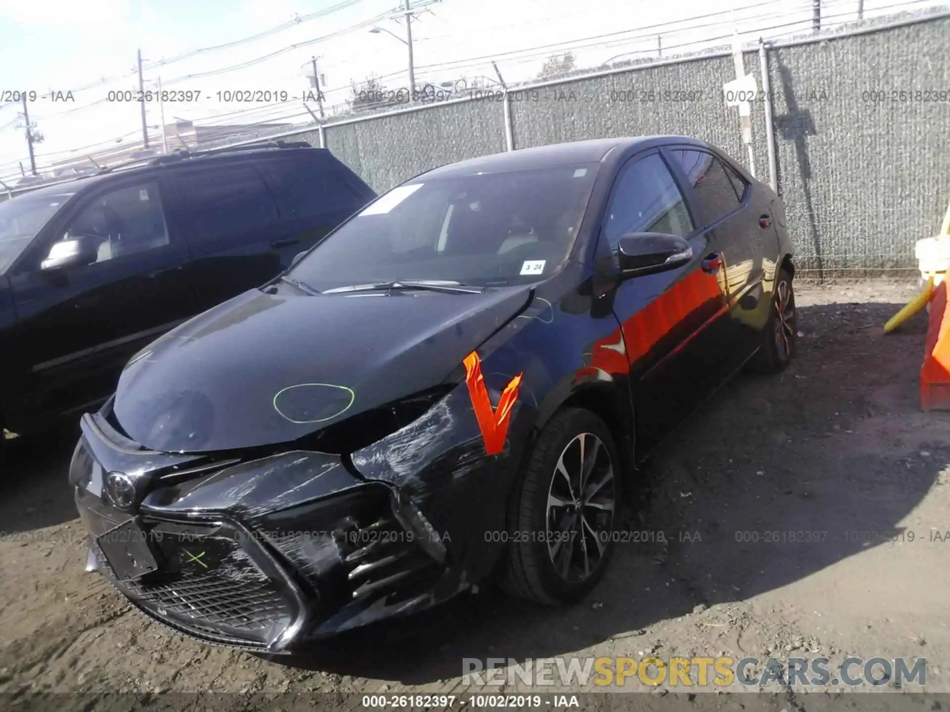 2 Photograph of a damaged car 2T1BURHE8KC244716 TOYOTA COROLLA 2019