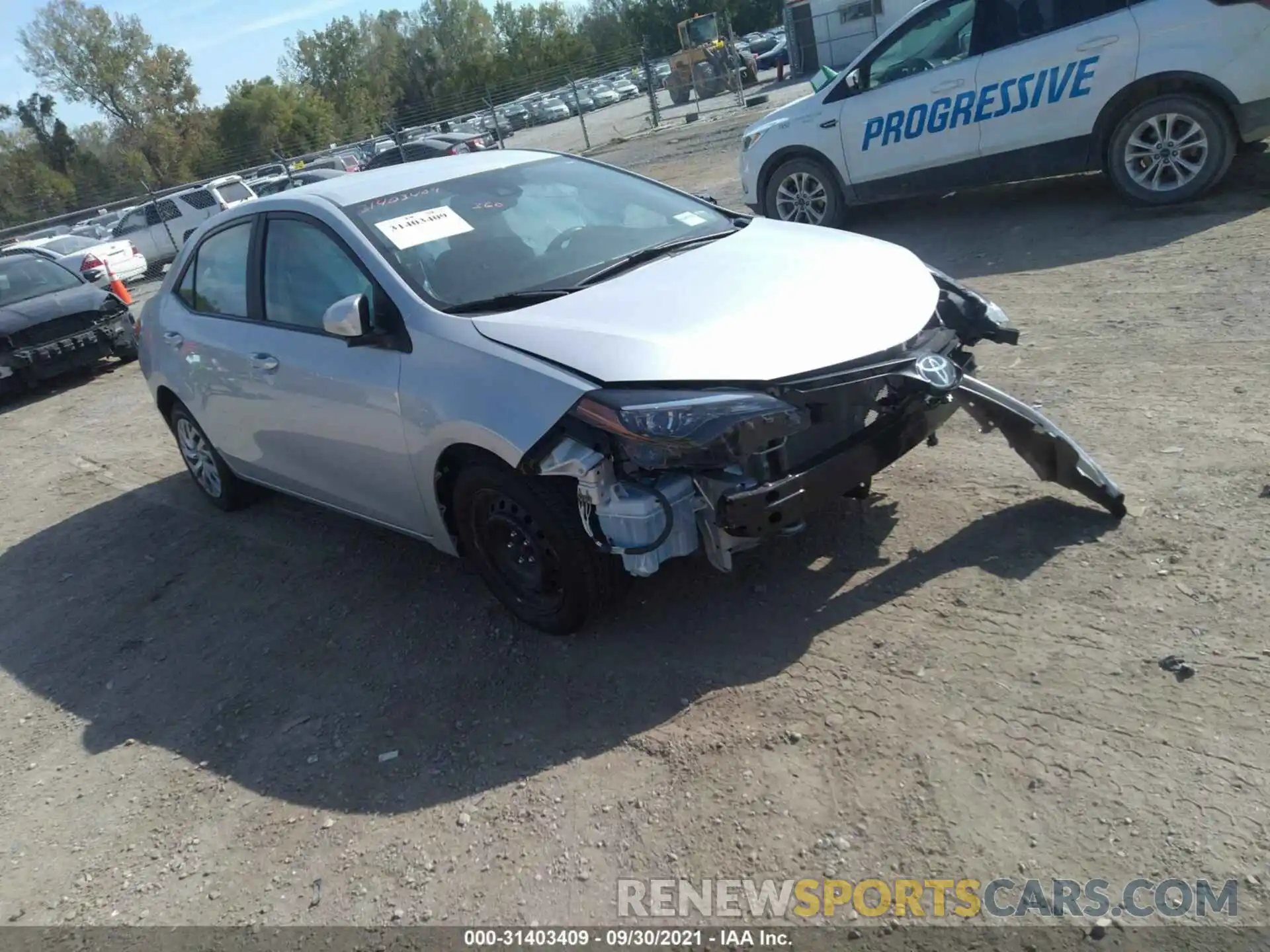 1 Photograph of a damaged car 2T1BURHE9KC127677 TOYOTA COROLLA 2019