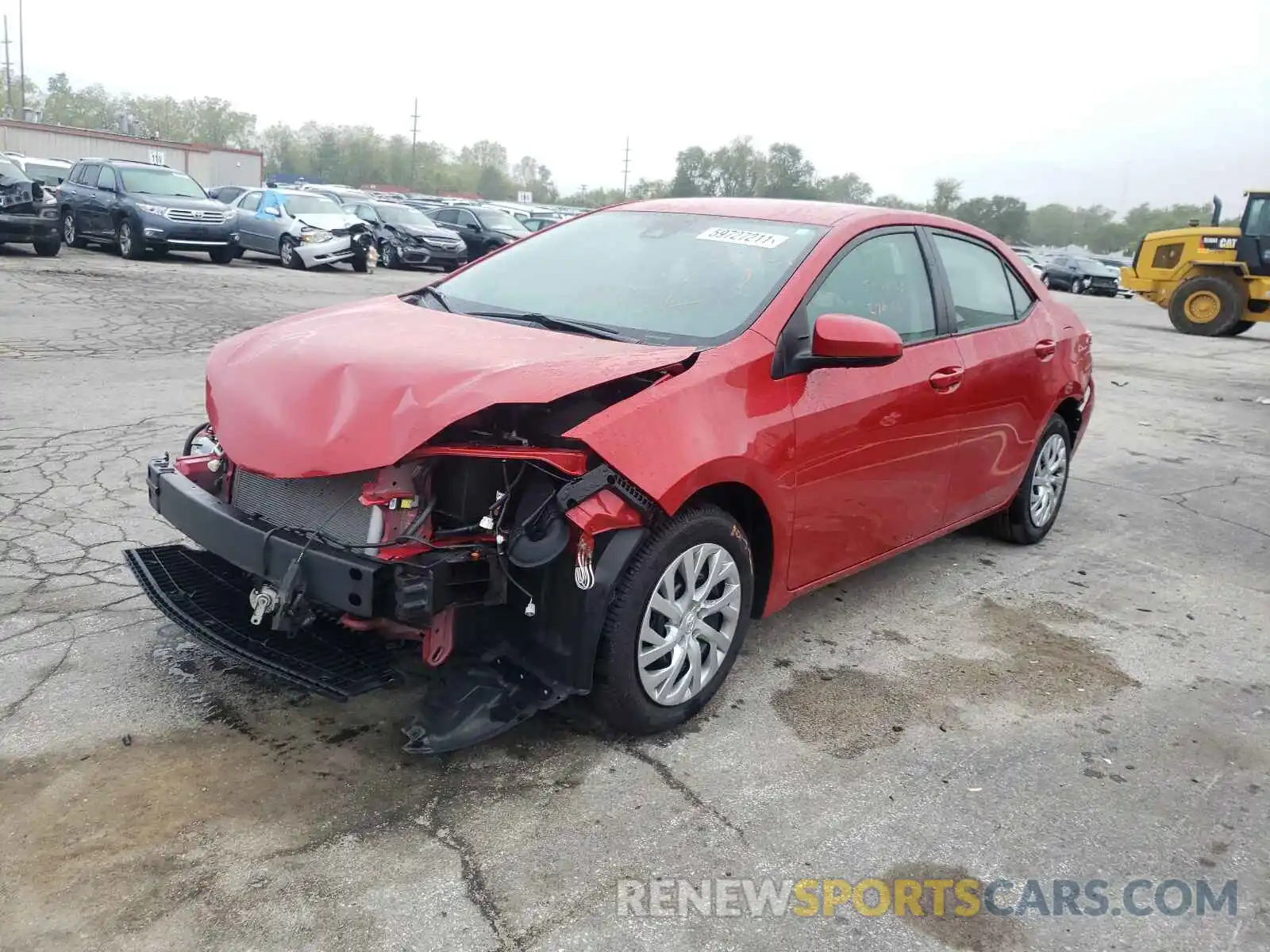 2 Photograph of a damaged car 2T1BURHE9KC128084 TOYOTA COROLLA 2019