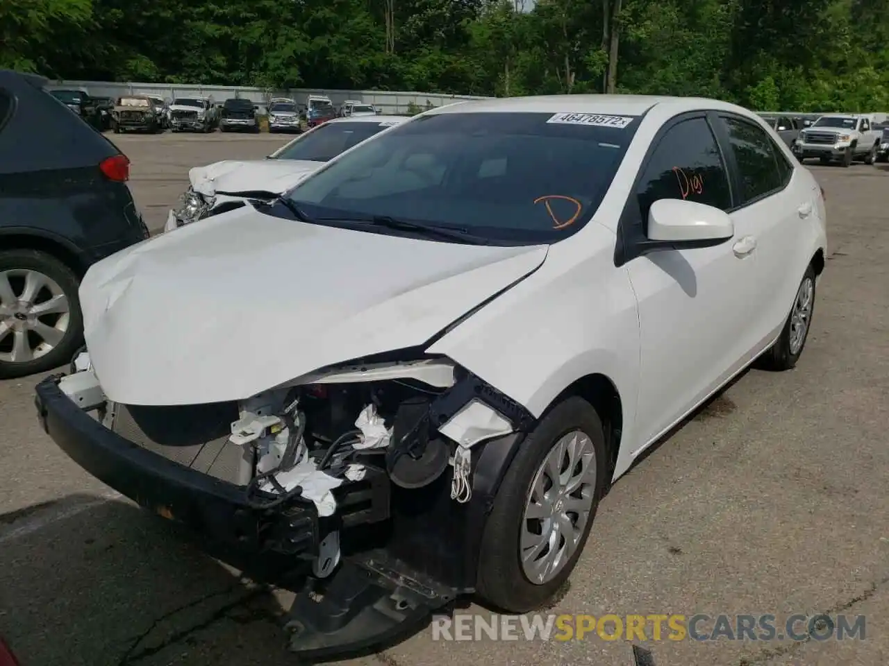 2 Photograph of a damaged car 2T1BURHE9KC128666 TOYOTA COROLLA 2019