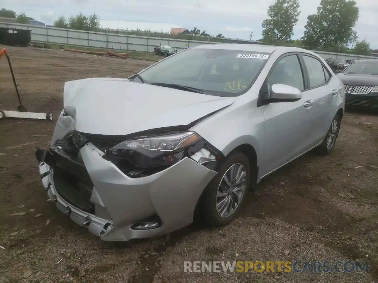 2 Photograph of a damaged car 2T1BURHE9KC131616 TOYOTA COROLLA 2019