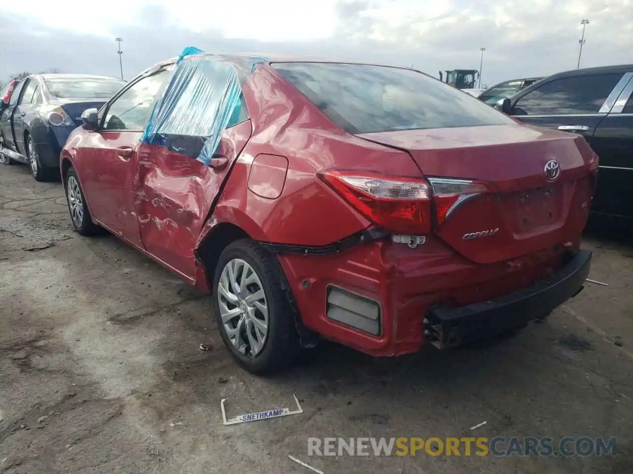 3 Photograph of a damaged car 2T1BURHE9KC133236 TOYOTA COROLLA 2019