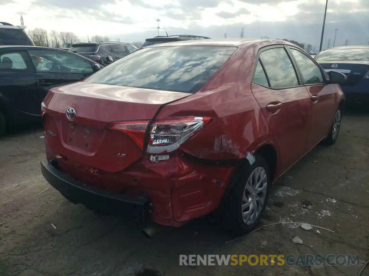 4 Photograph of a damaged car 2T1BURHE9KC133236 TOYOTA COROLLA 2019