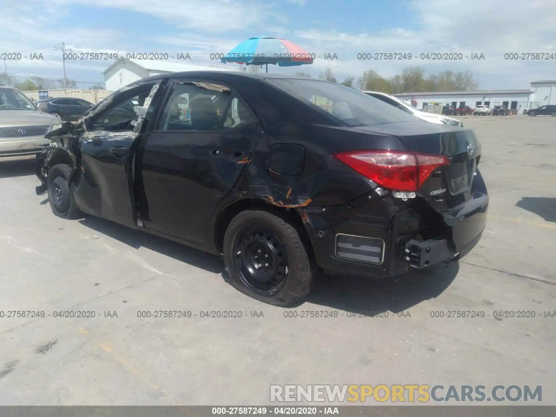 3 Photograph of a damaged car 2T1BURHE9KC136282 TOYOTA COROLLA 2019