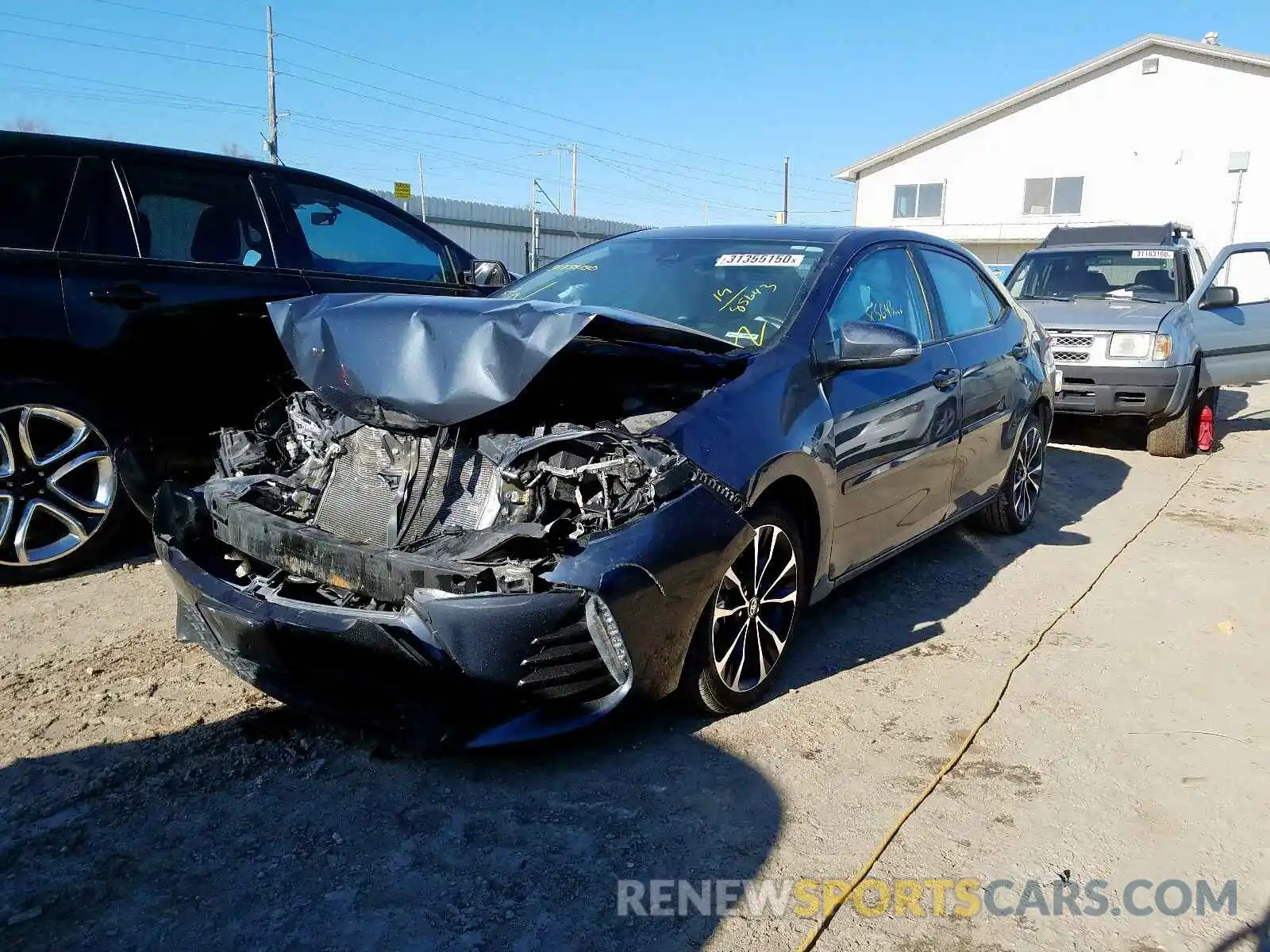 2 Photograph of a damaged car 2T1BURHE9KC139215 TOYOTA COROLLA 2019