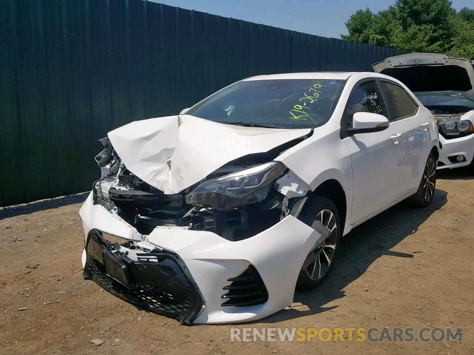 2 Photograph of a damaged car 2T1BURHE9KC139859 TOYOTA COROLLA 2019