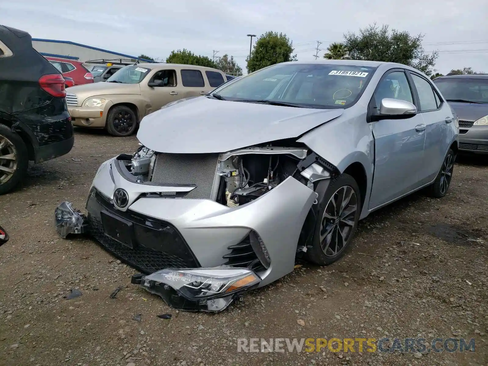 2 Photograph of a damaged car 2T1BURHE9KC140090 TOYOTA COROLLA 2019