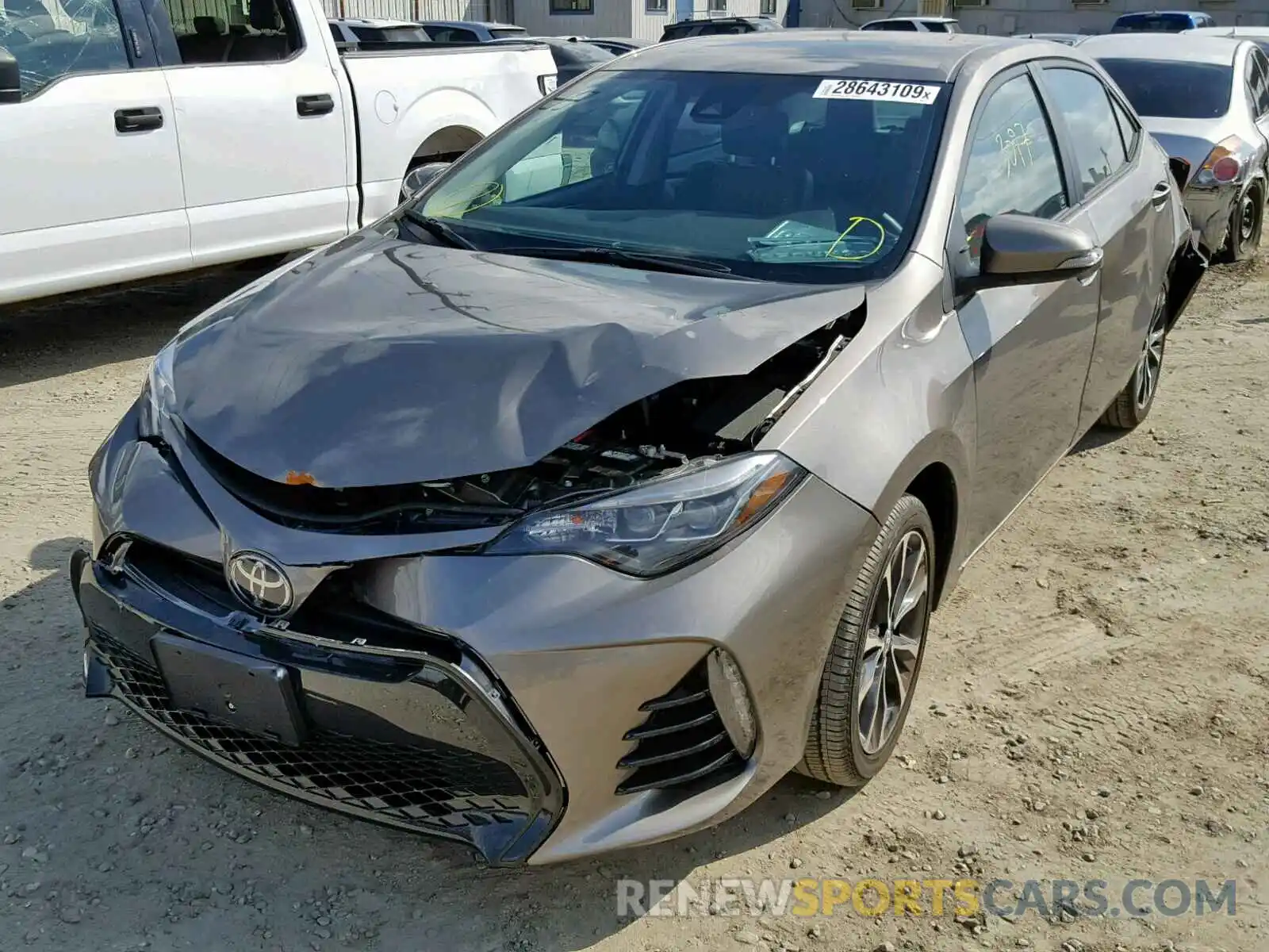 2 Photograph of a damaged car 2T1BURHE9KC140638 TOYOTA COROLLA 2019