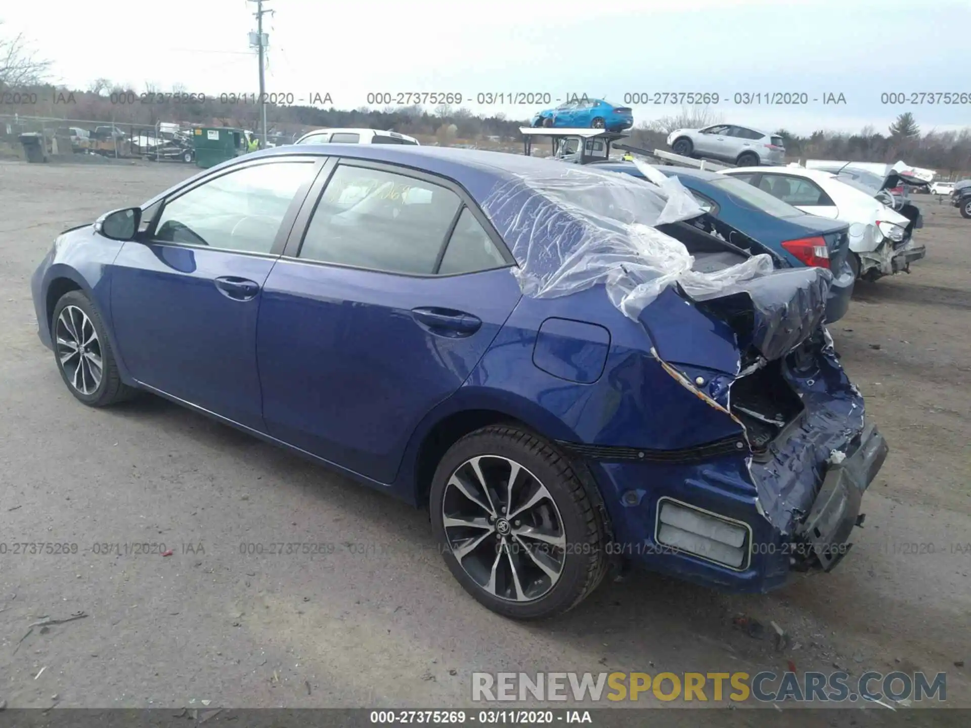 3 Photograph of a damaged car 2T1BURHE9KC140882 TOYOTA COROLLA 2019