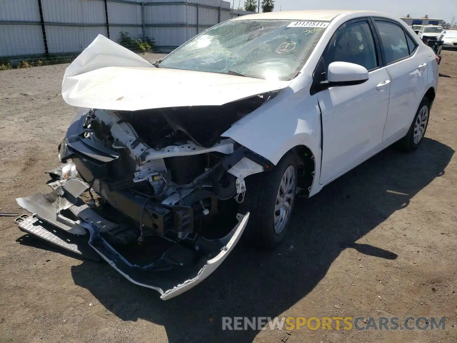 2 Photograph of a damaged car 2T1BURHE9KC142504 TOYOTA COROLLA 2019