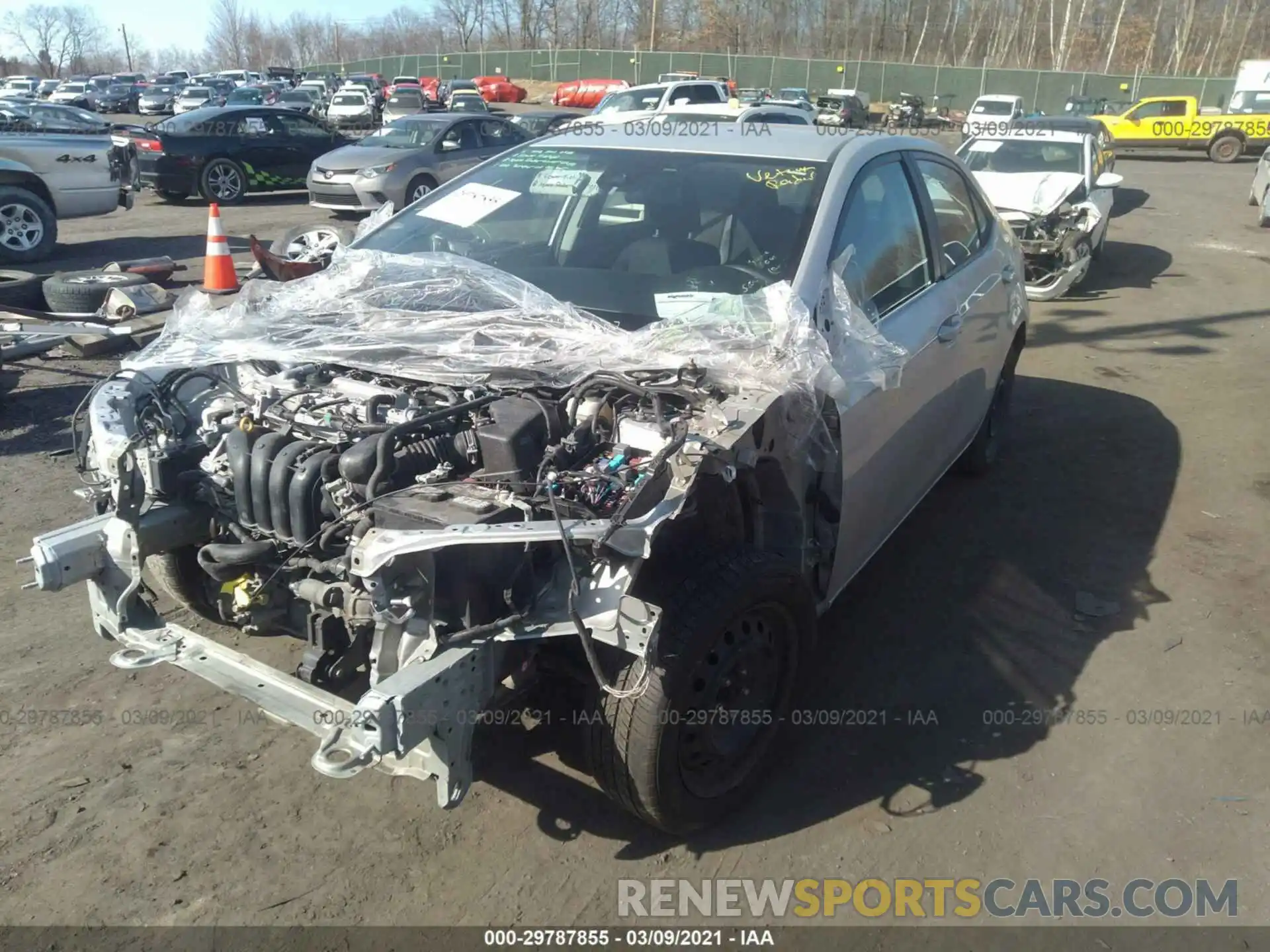 2 Photograph of a damaged car 2T1BURHE9KC147587 TOYOTA COROLLA 2019