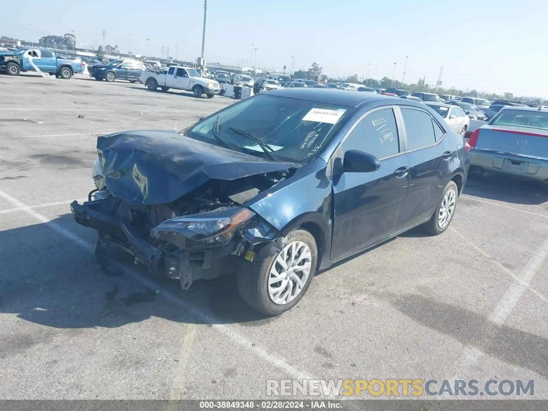 2 Photograph of a damaged car 2T1BURHE9KC149890 TOYOTA COROLLA 2019