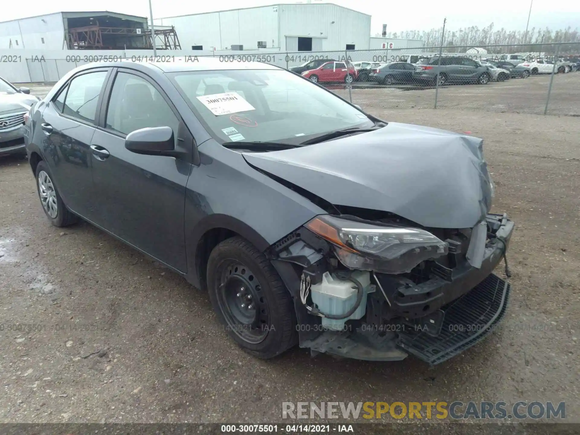 1 Photograph of a damaged car 2T1BURHE9KC153082 TOYOTA COROLLA 2019