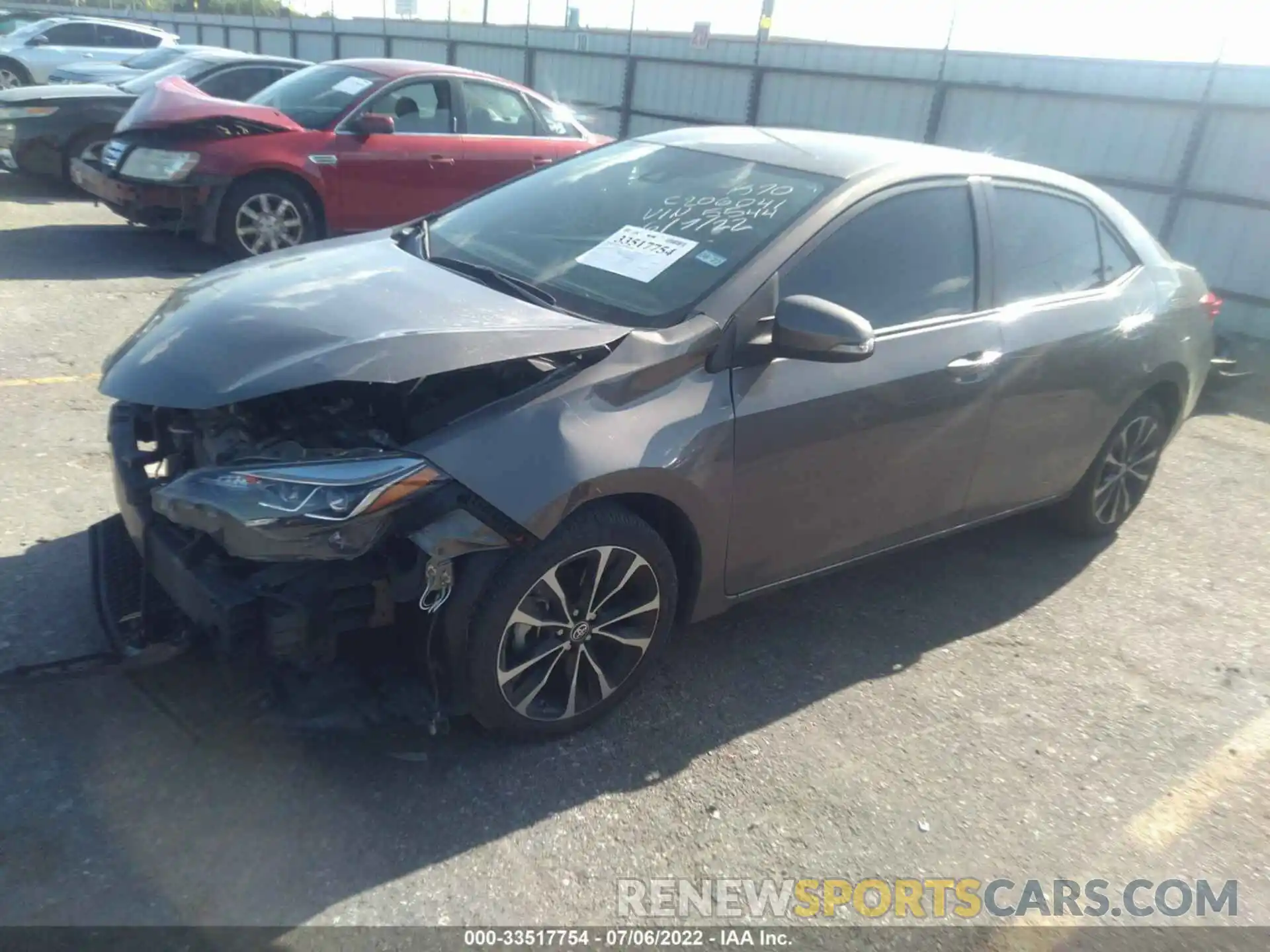 2 Photograph of a damaged car 2T1BURHE9KC155544 TOYOTA COROLLA 2019