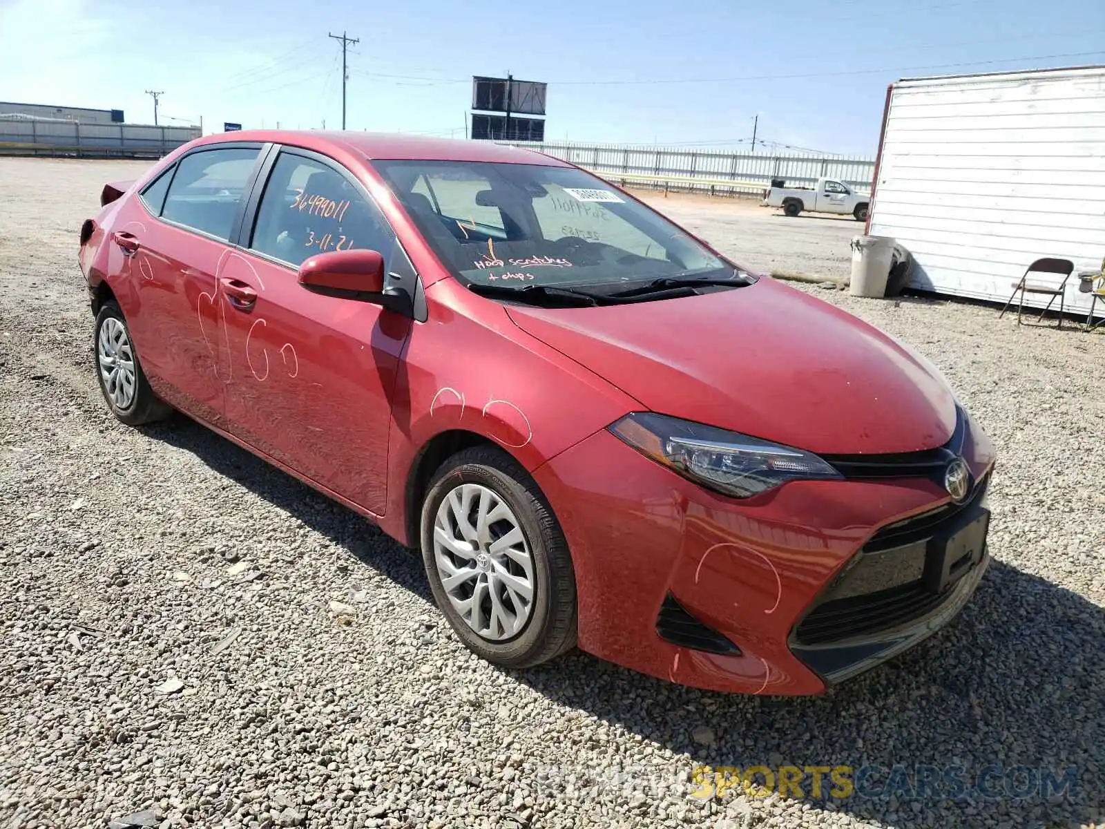 1 Photograph of a damaged car 2T1BURHE9KC155804 TOYOTA COROLLA 2019