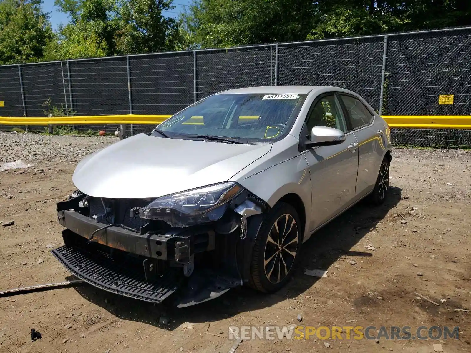 2 Photograph of a damaged car 2T1BURHE9KC155852 TOYOTA COROLLA 2019