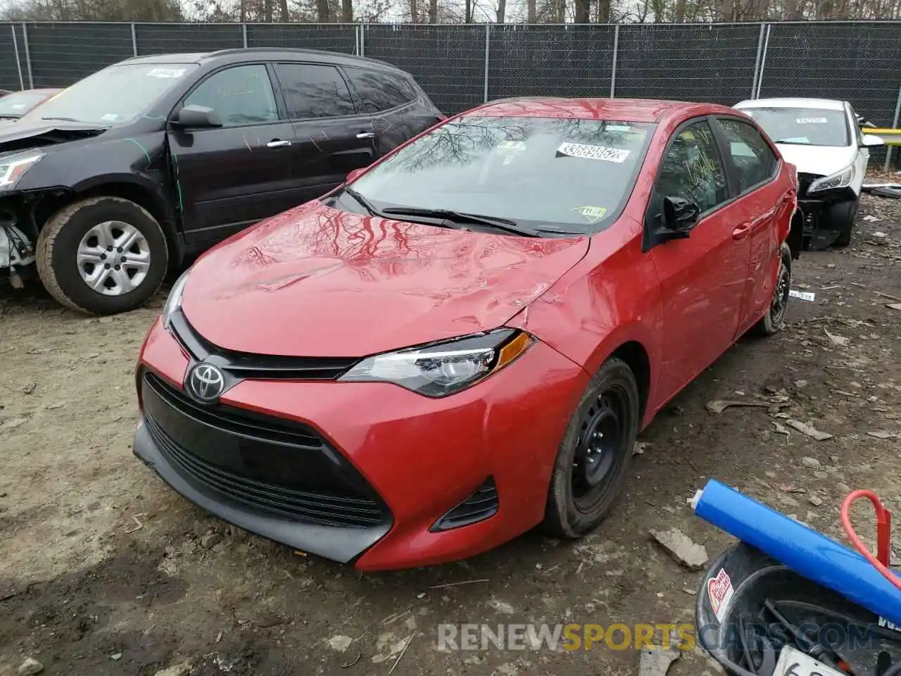 2 Фотография поврежденного автомобиля 2T1BURHE9KC158203 TOYOTA COROLLA 2019