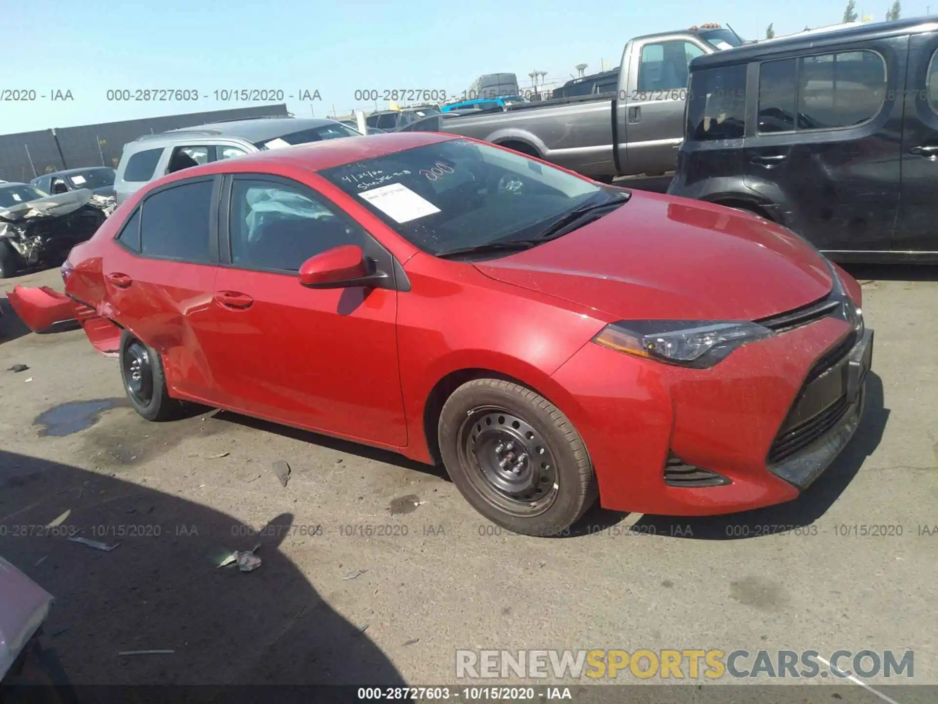 1 Photograph of a damaged car 2T1BURHE9KC160209 TOYOTA COROLLA 2019