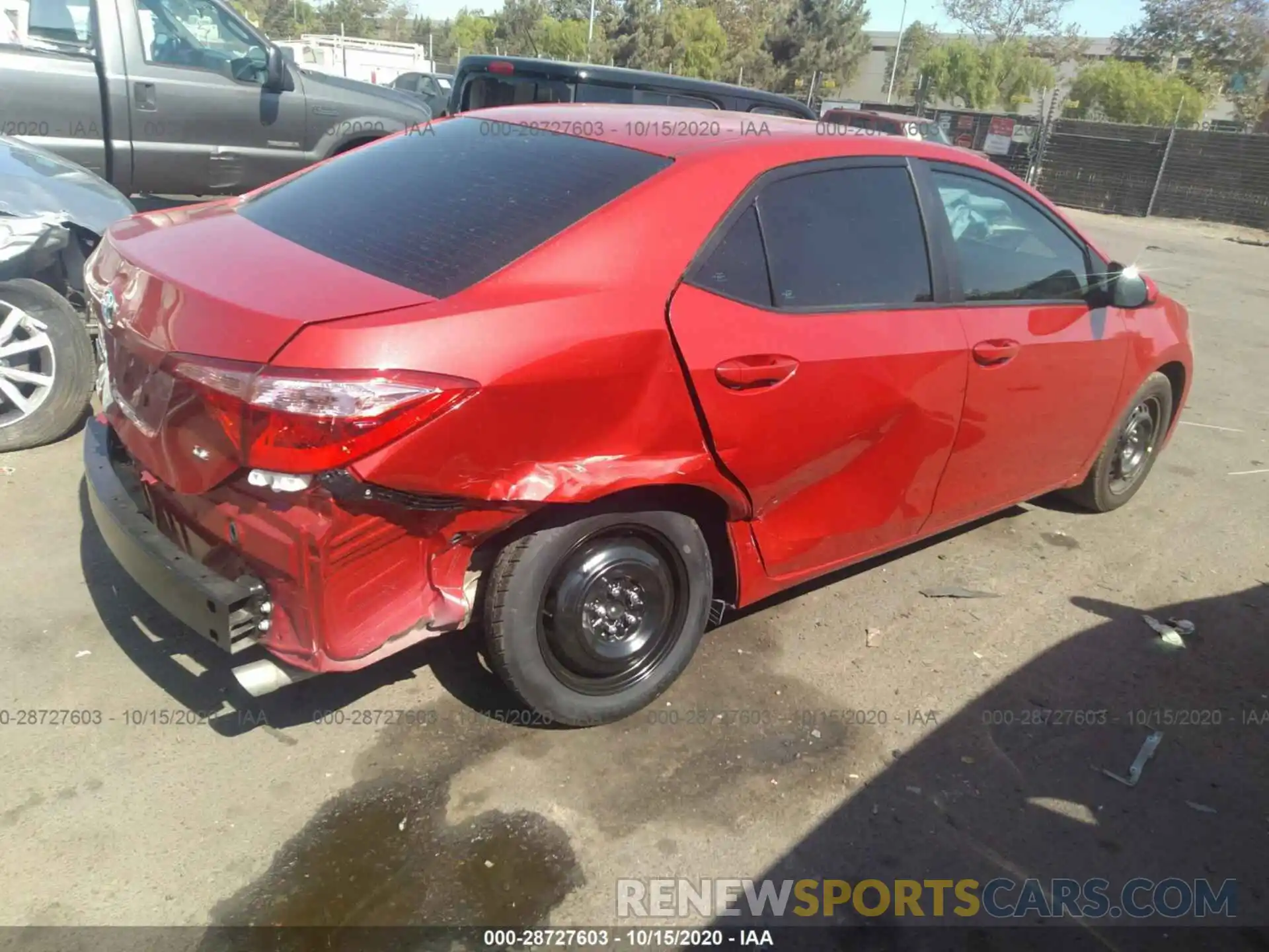 4 Photograph of a damaged car 2T1BURHE9KC160209 TOYOTA COROLLA 2019