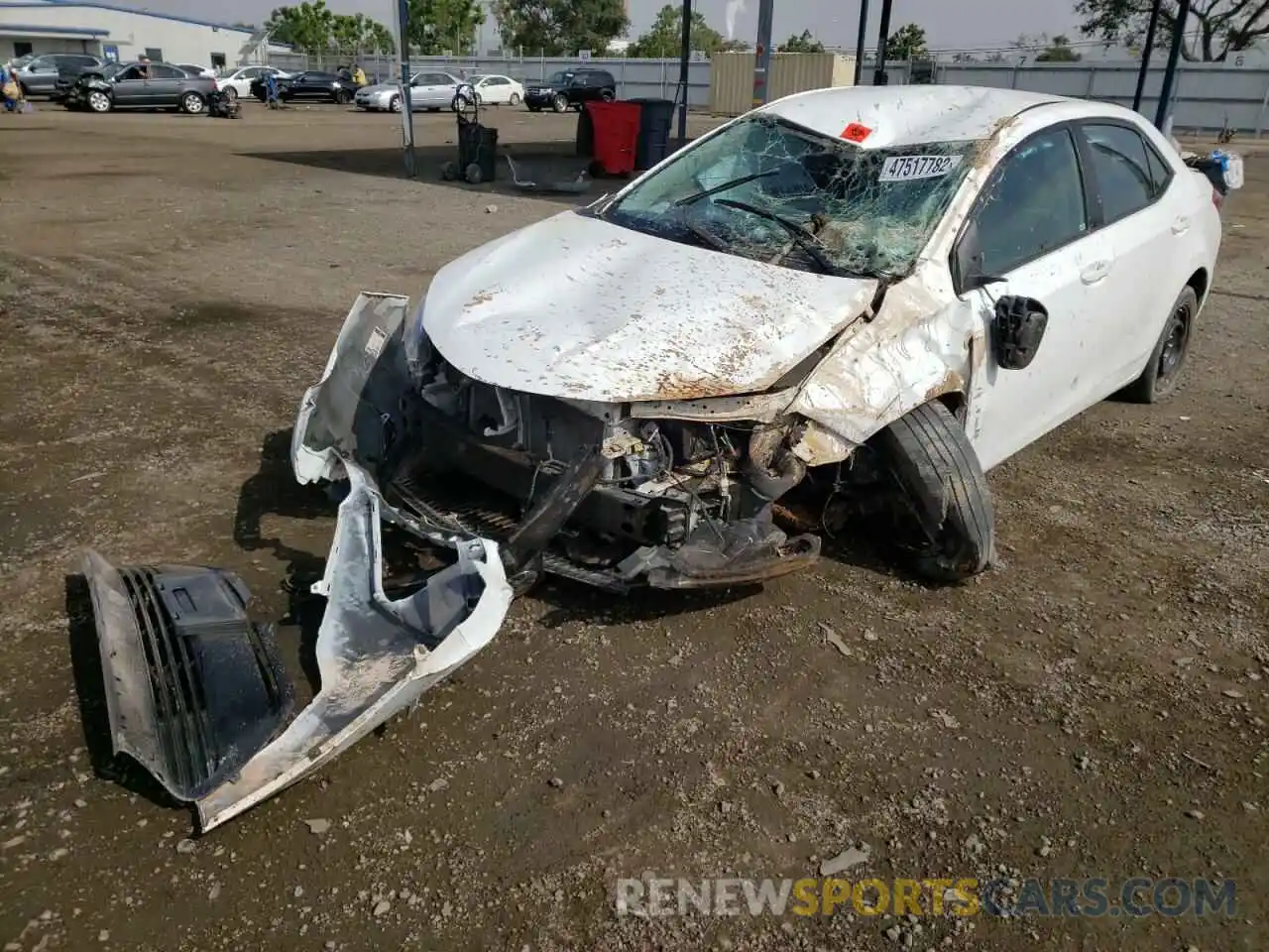 2 Photograph of a damaged car 2T1BURHE9KC160727 TOYOTA COROLLA 2019