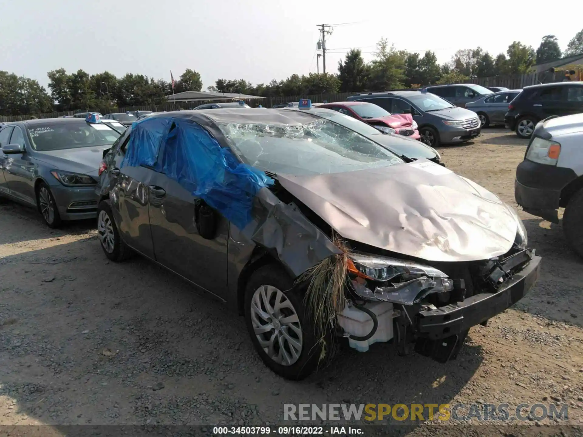 1 Photograph of a damaged car 2T1BURHE9KC162722 TOYOTA COROLLA 2019