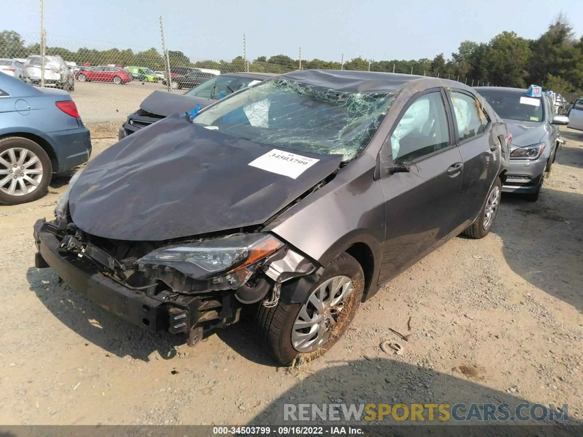 2 Photograph of a damaged car 2T1BURHE9KC162722 TOYOTA COROLLA 2019