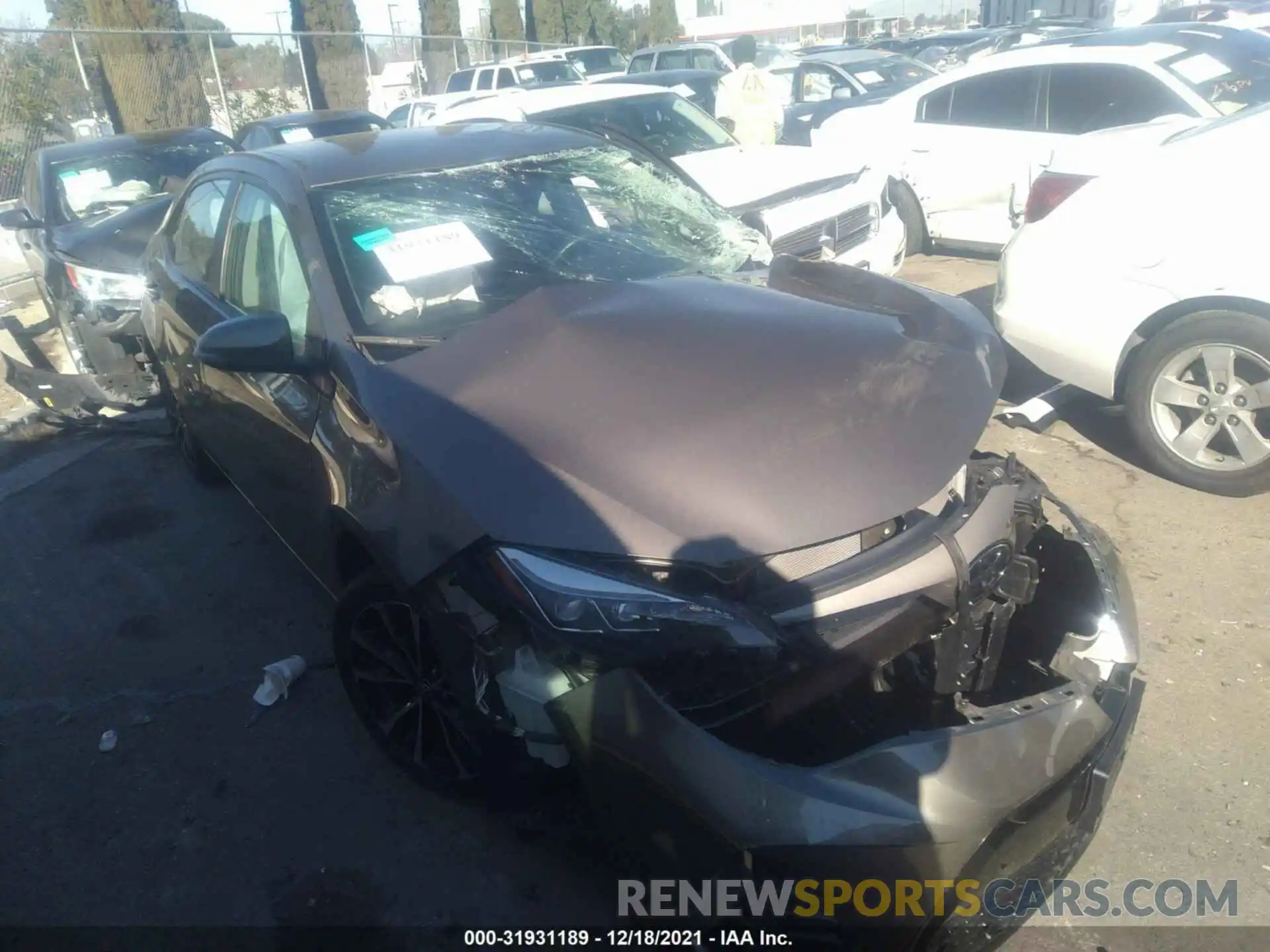 1 Photograph of a damaged car 2T1BURHE9KC163840 TOYOTA COROLLA 2019