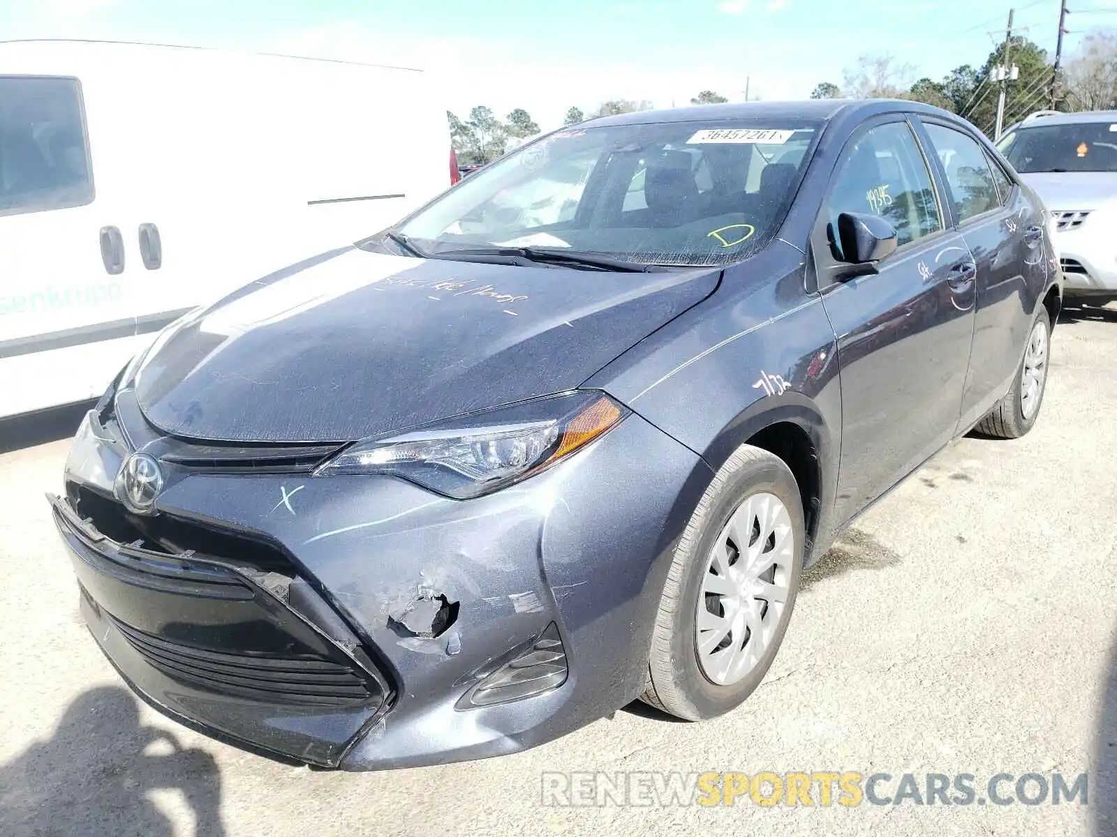 2 Photograph of a damaged car 2T1BURHE9KC164616 TOYOTA COROLLA 2019