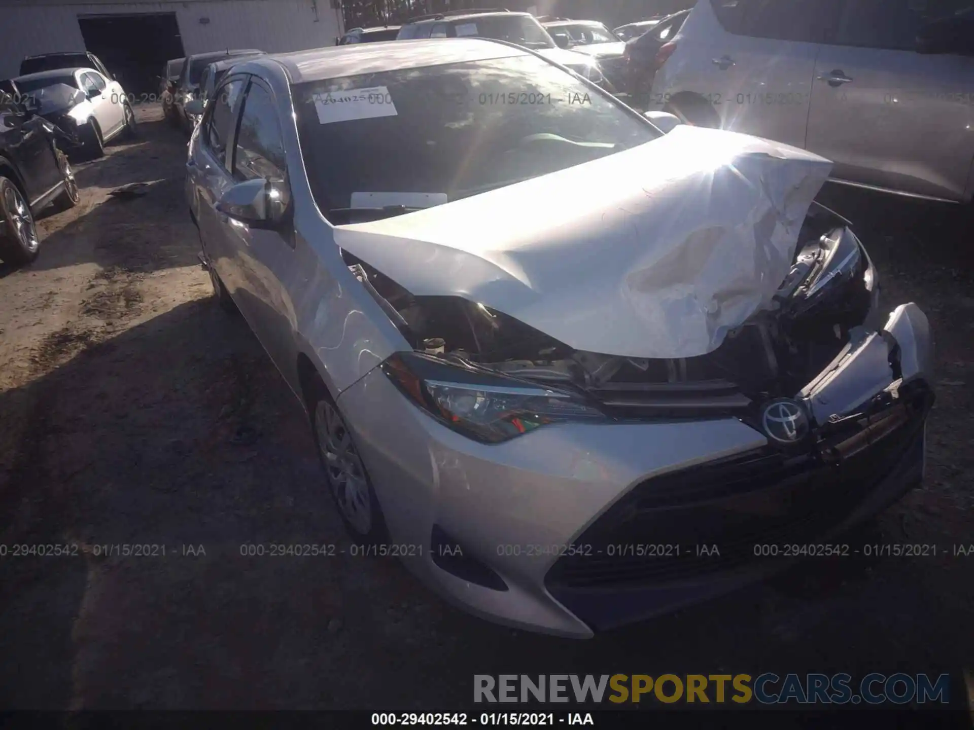 1 Photograph of a damaged car 2T1BURHE9KC166060 TOYOTA COROLLA 2019