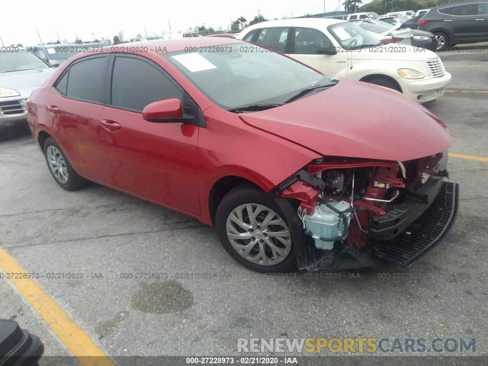 1 Photograph of a damaged car 2T1BURHE9KC166110 TOYOTA COROLLA 2019