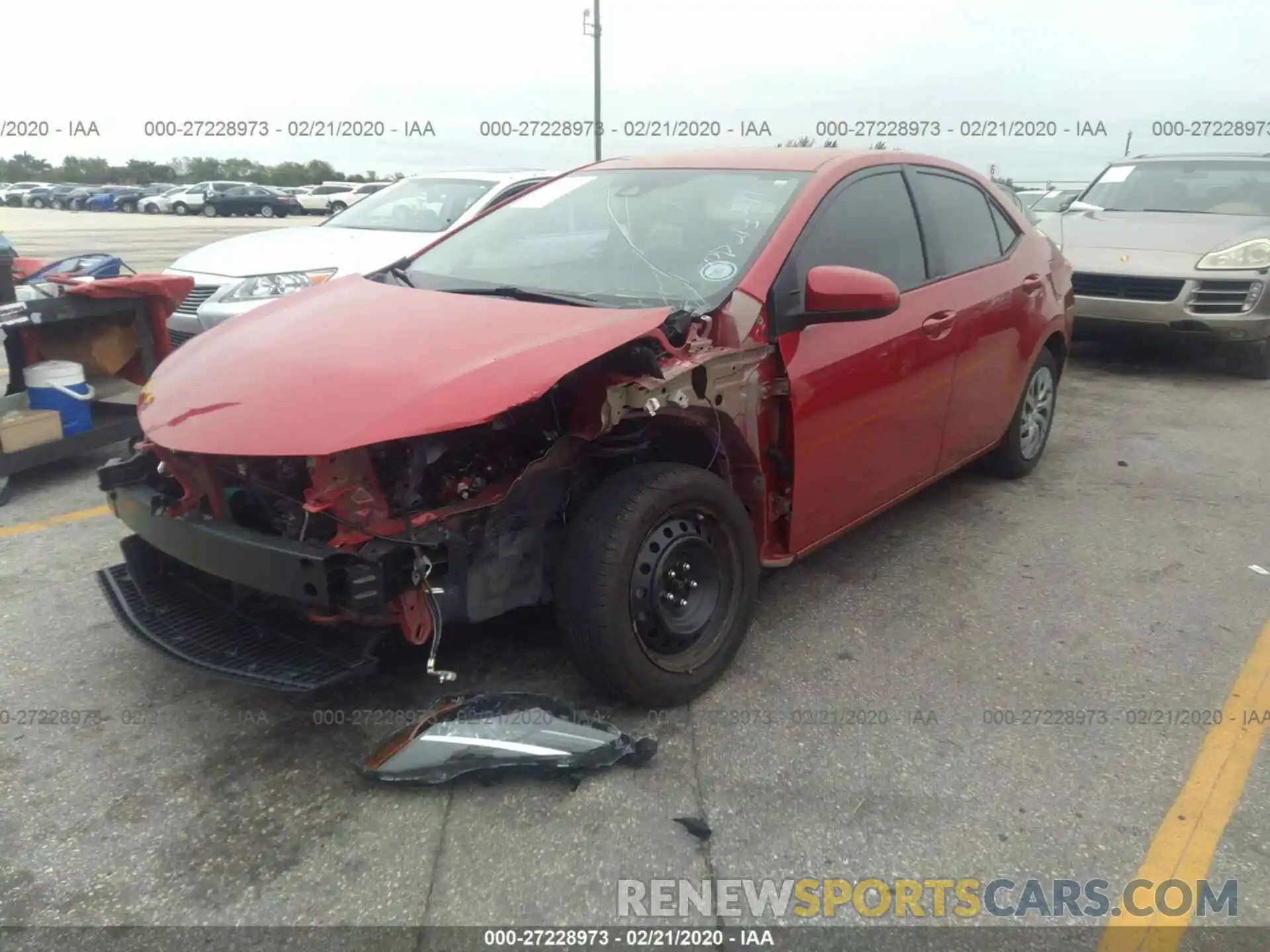 2 Photograph of a damaged car 2T1BURHE9KC166110 TOYOTA COROLLA 2019