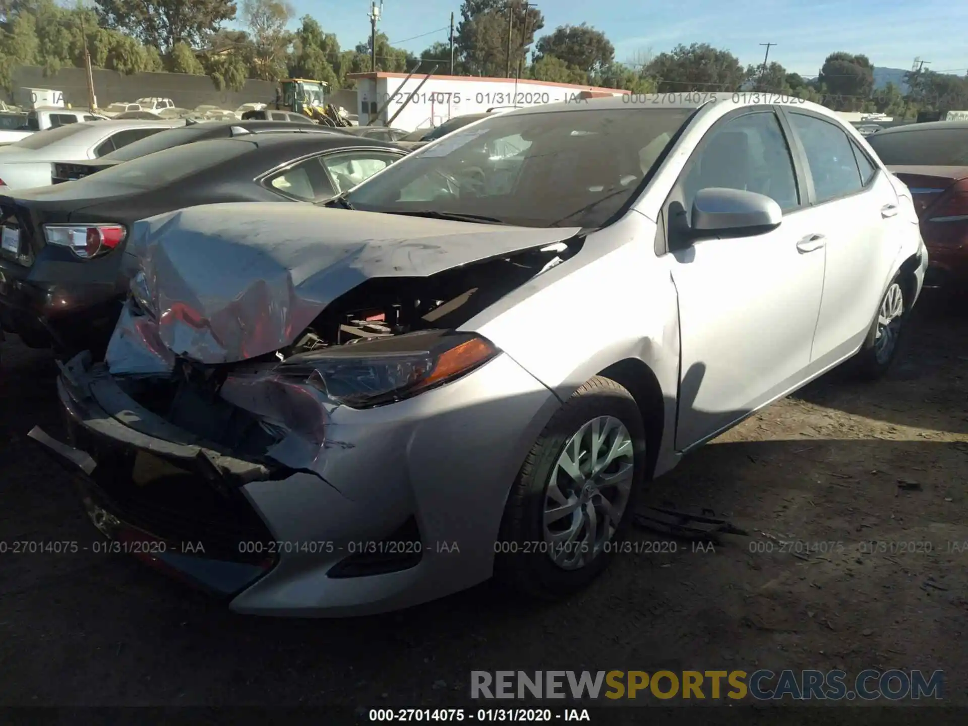 2 Photograph of a damaged car 2T1BURHE9KC167774 TOYOTA COROLLA 2019