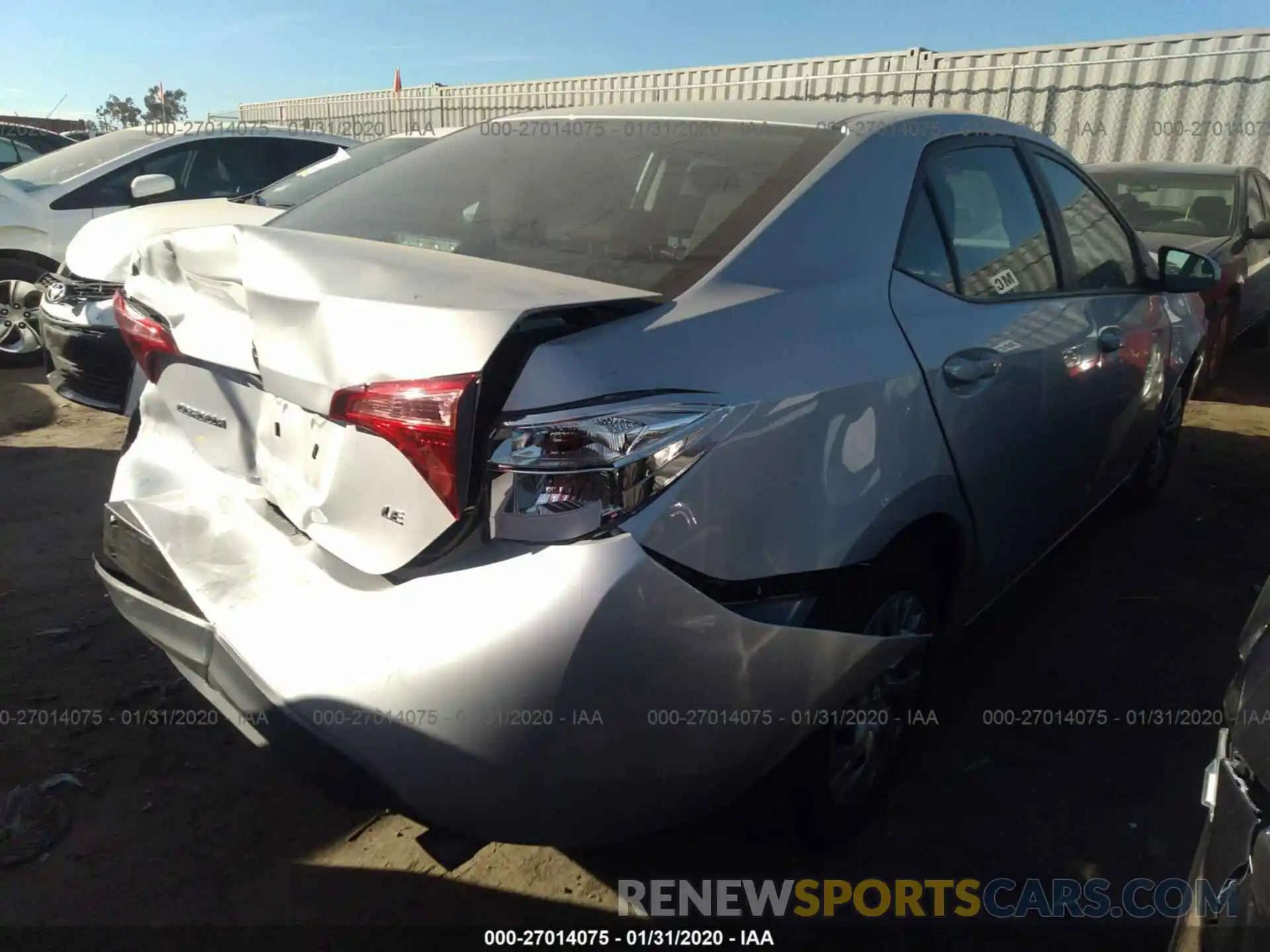 4 Photograph of a damaged car 2T1BURHE9KC167774 TOYOTA COROLLA 2019