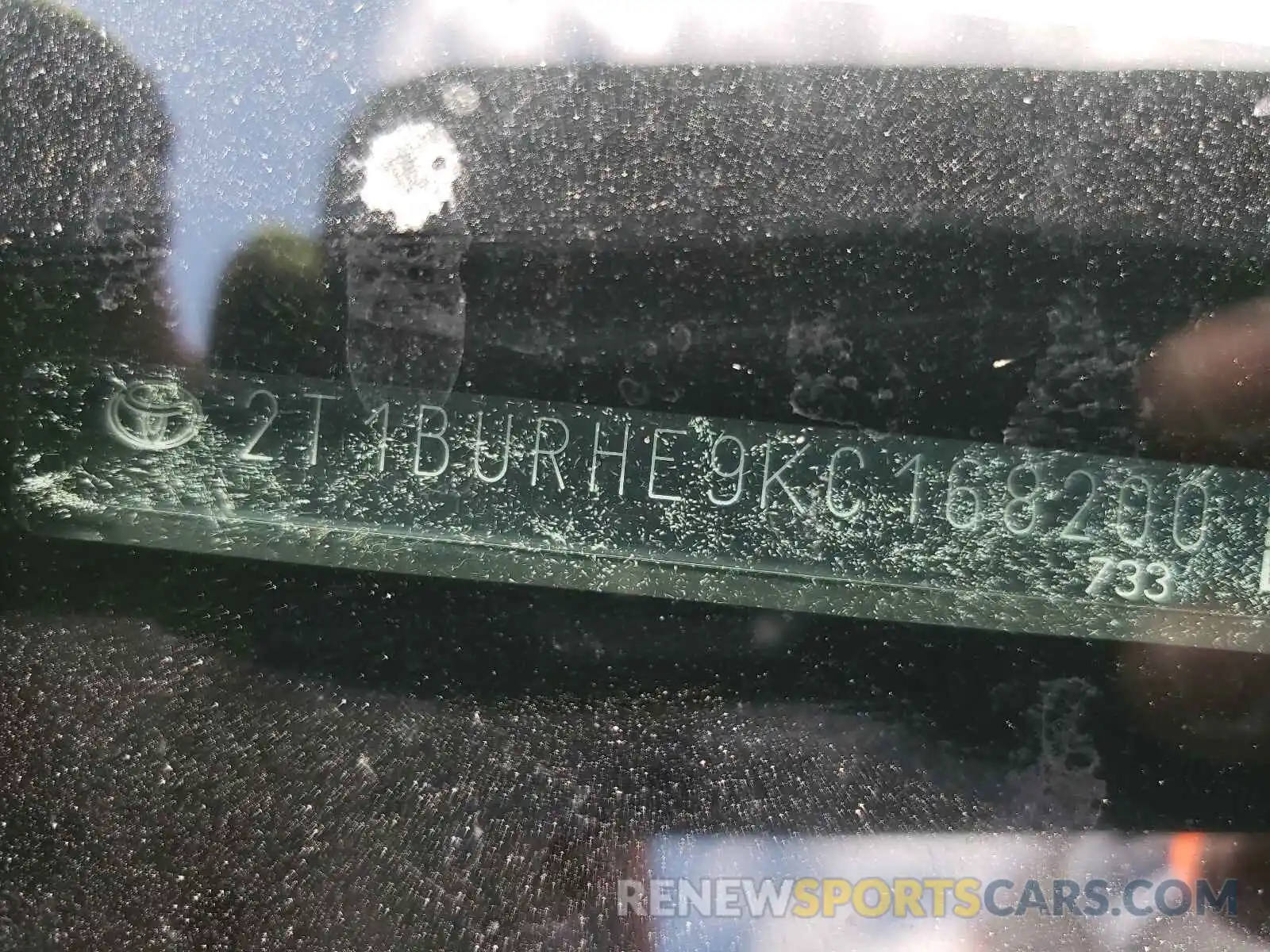 10 Photograph of a damaged car 2T1BURHE9KC168200 TOYOTA COROLLA 2019