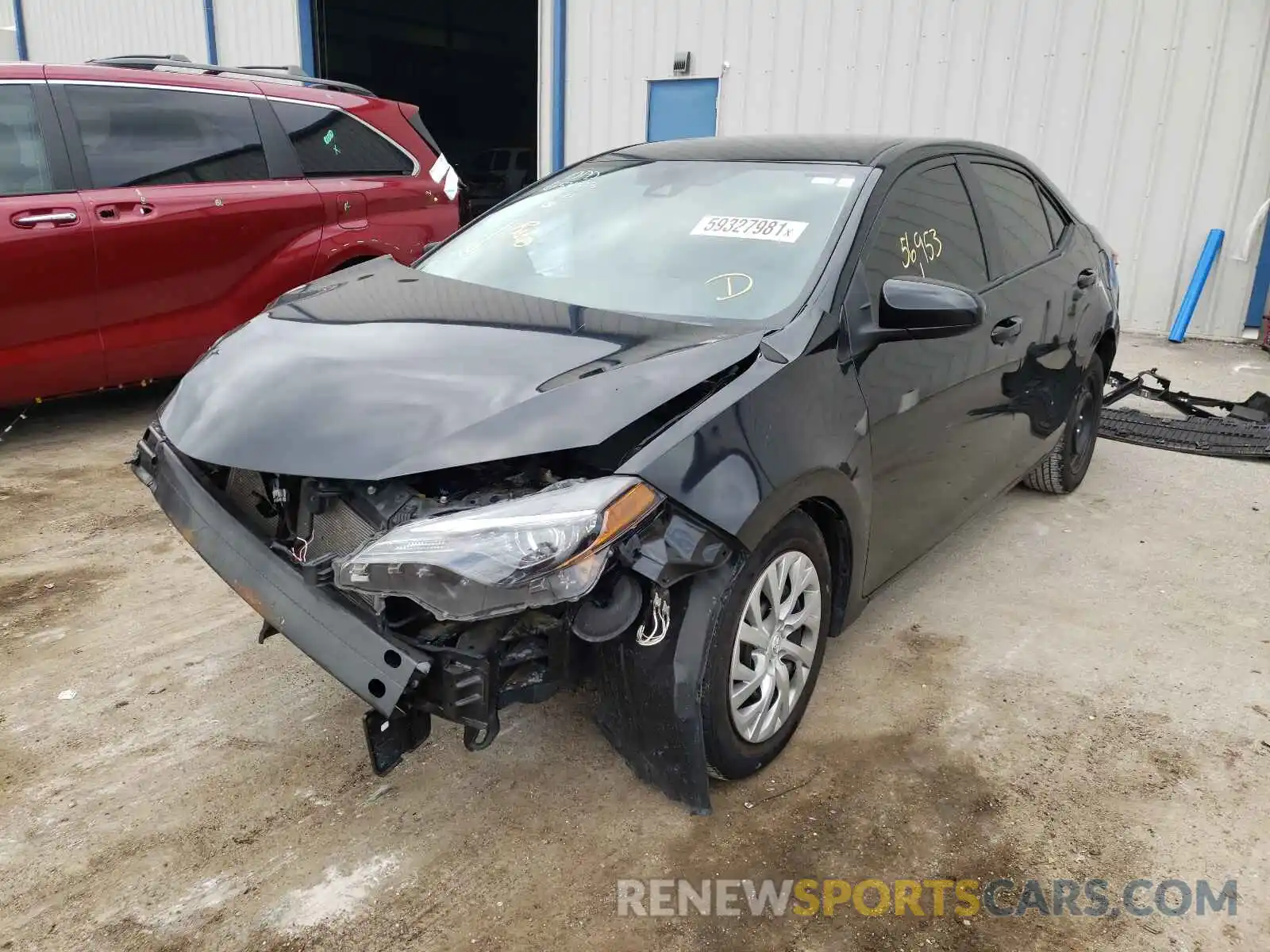 2 Photograph of a damaged car 2T1BURHE9KC173610 TOYOTA COROLLA 2019