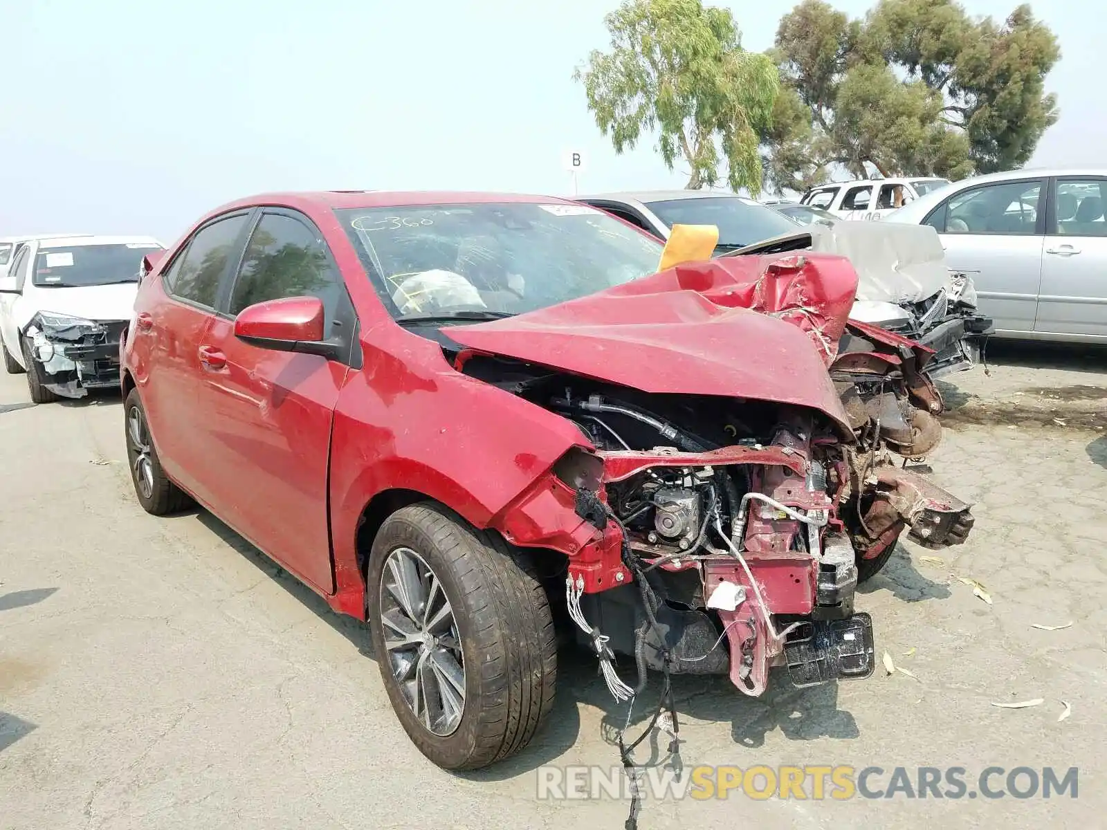 1 Photograph of a damaged car 2T1BURHE9KC179729 TOYOTA COROLLA 2019