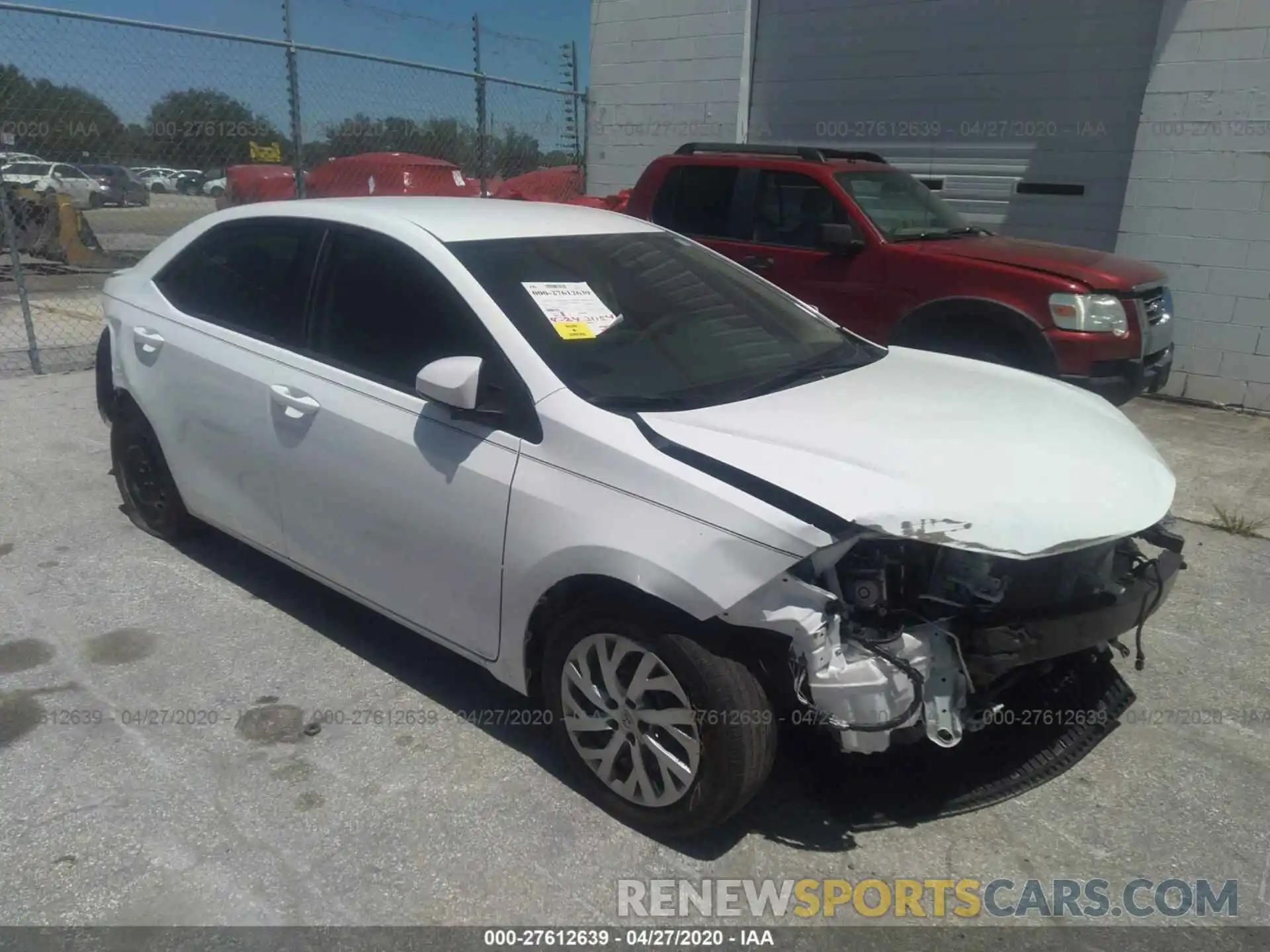 1 Photograph of a damaged car 2T1BURHE9KC180542 TOYOTA COROLLA 2019