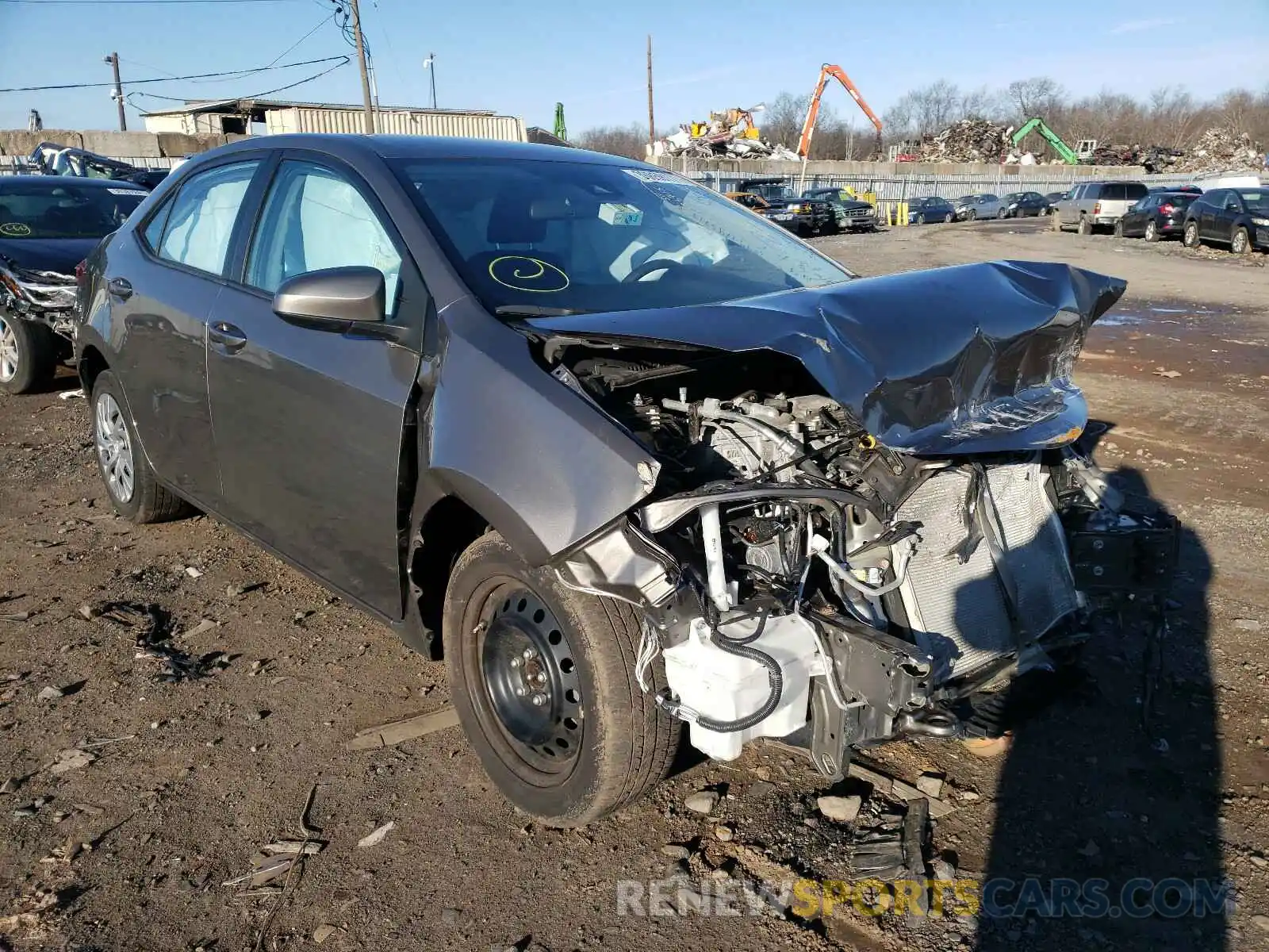 1 Photograph of a damaged car 2T1BURHE9KC180959 TOYOTA COROLLA 2019